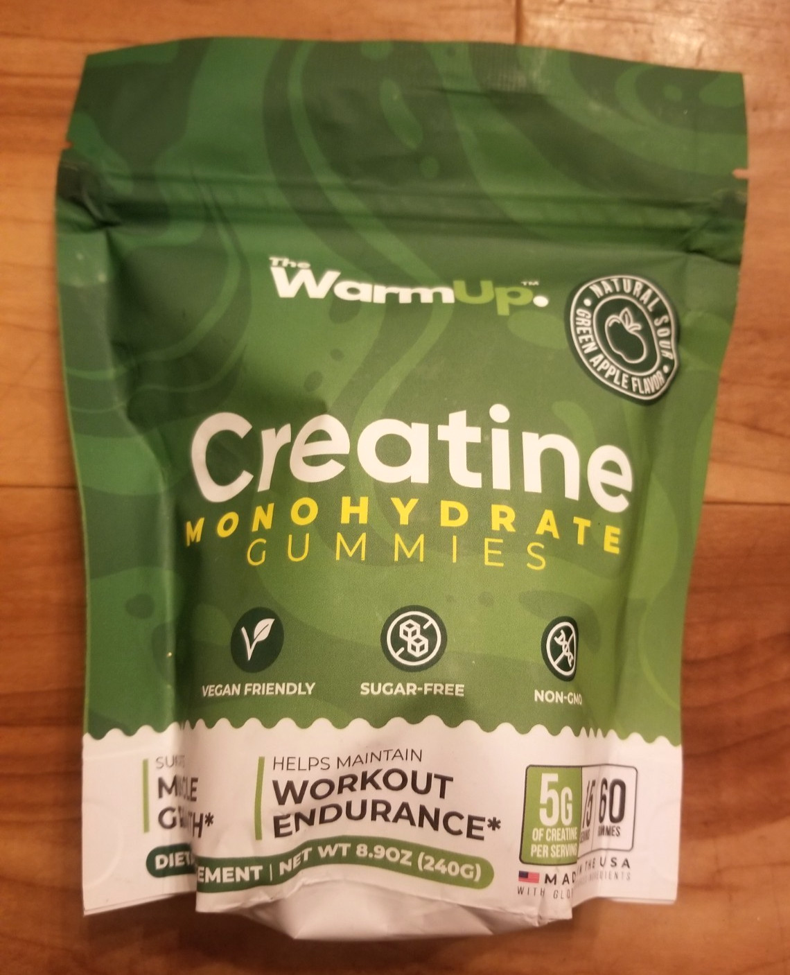 The Warm Up Creatine MONOHYDRATE GUMMIES Exp 2/27