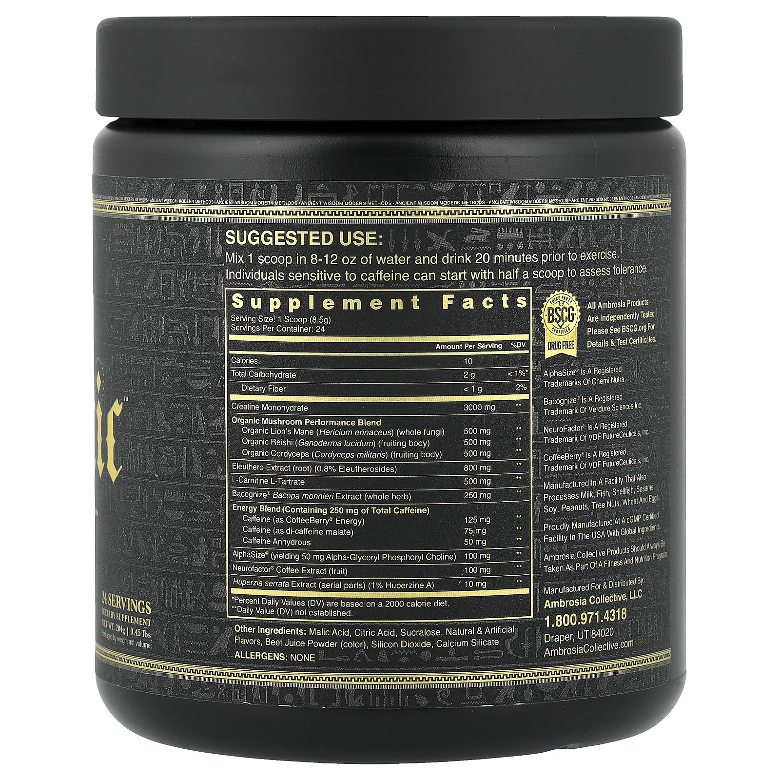 Kinetic™, Mushroom Enhanced Pre-Workout, Watermelon Candy, 0.45 lbs (204 g)