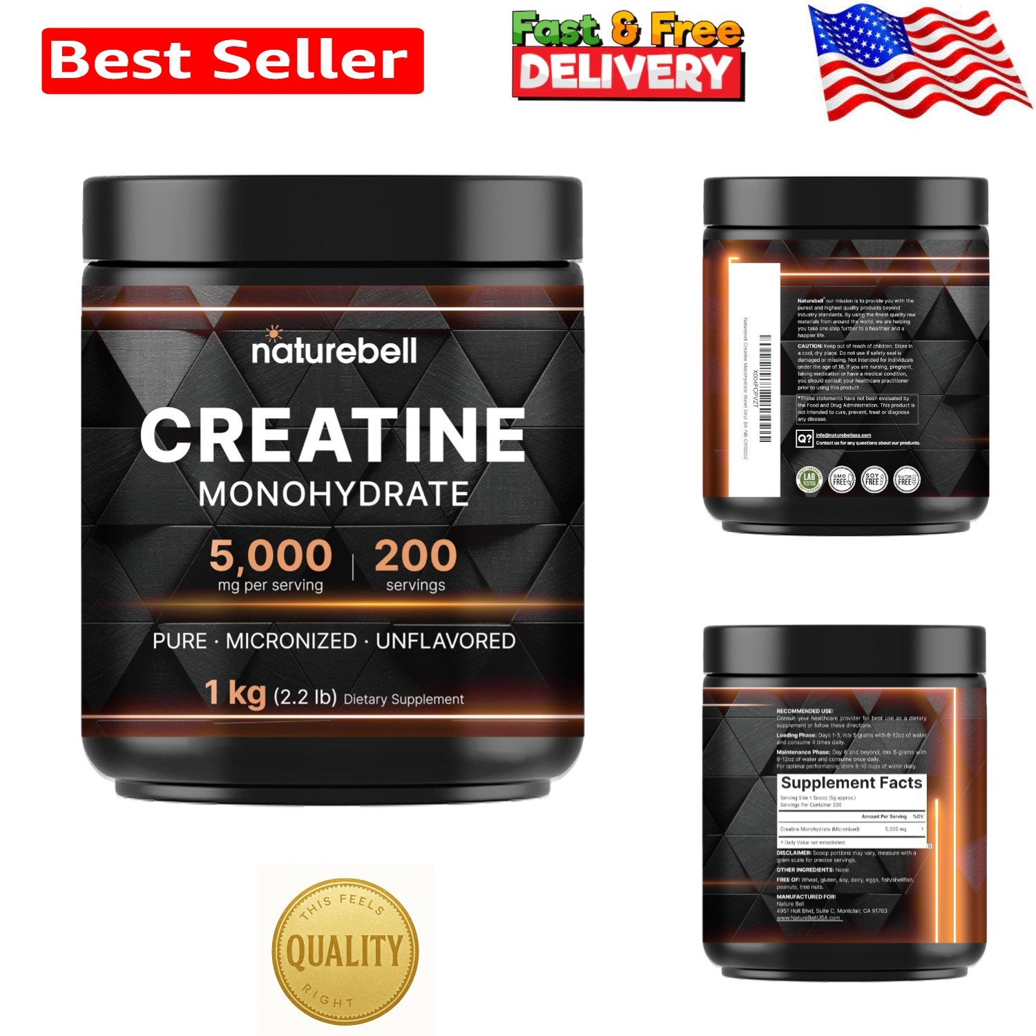 Keto & Creatine Monohydrate 2.2 lb – Pure Muscle Builder for All Levels