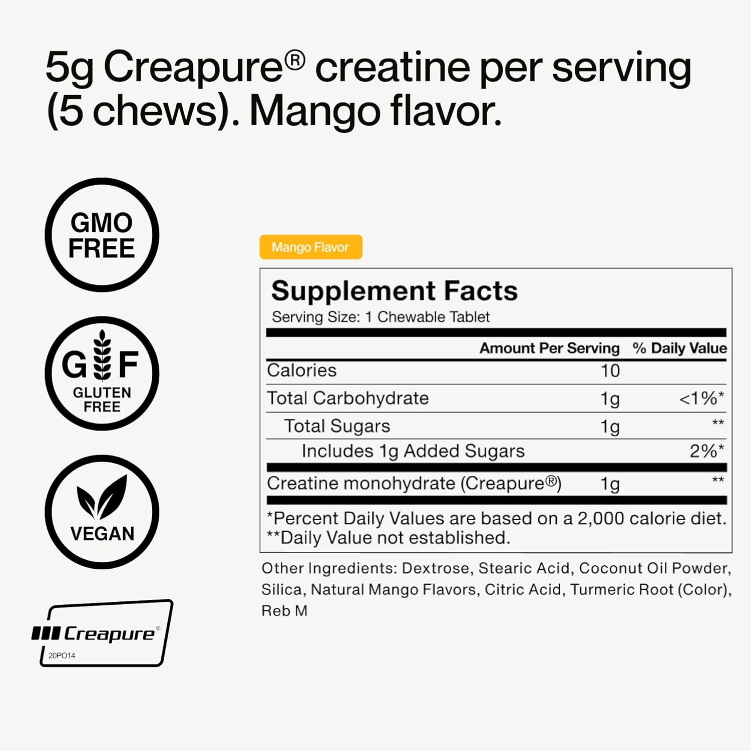Creatine Chews – Creapure Creatine Monohydrate – Supports Strength, Lean Muscle,