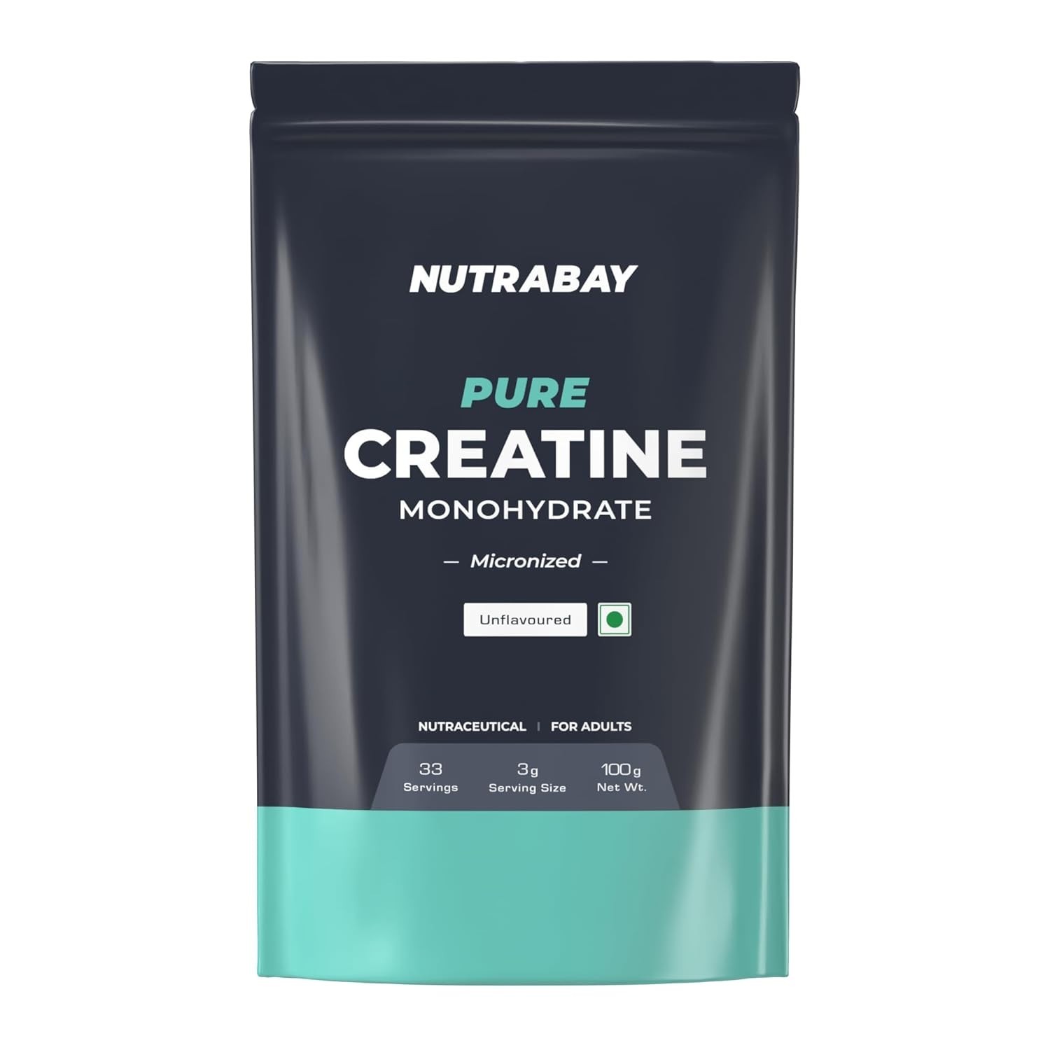 Pure Micronised Creatine Monohydrate Powder 3000 mg/Serving (100g, Unflavoured )