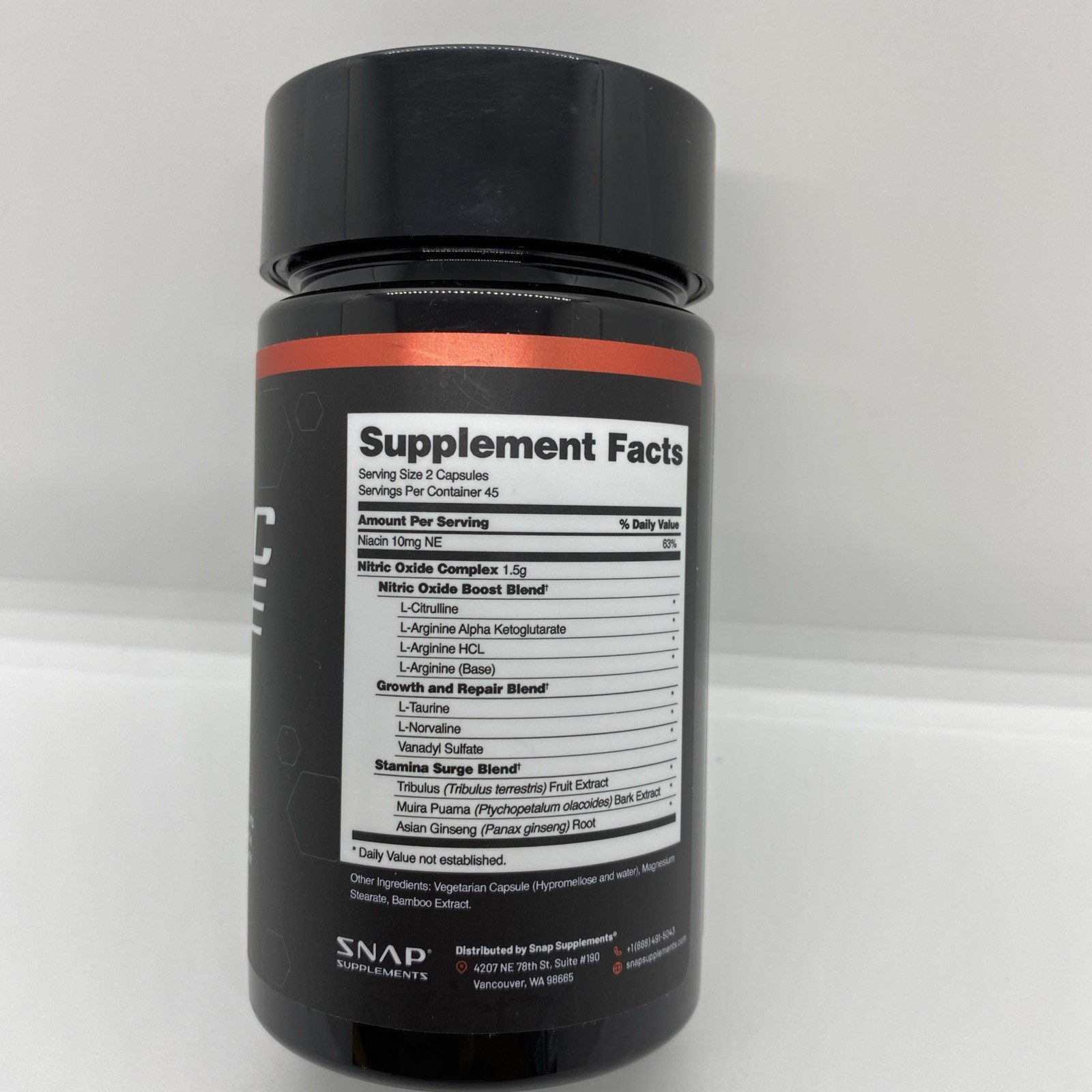 SNAP Nitric Oxide Booster 90 Capsules Supports Muscle Growth, Quick Recovery