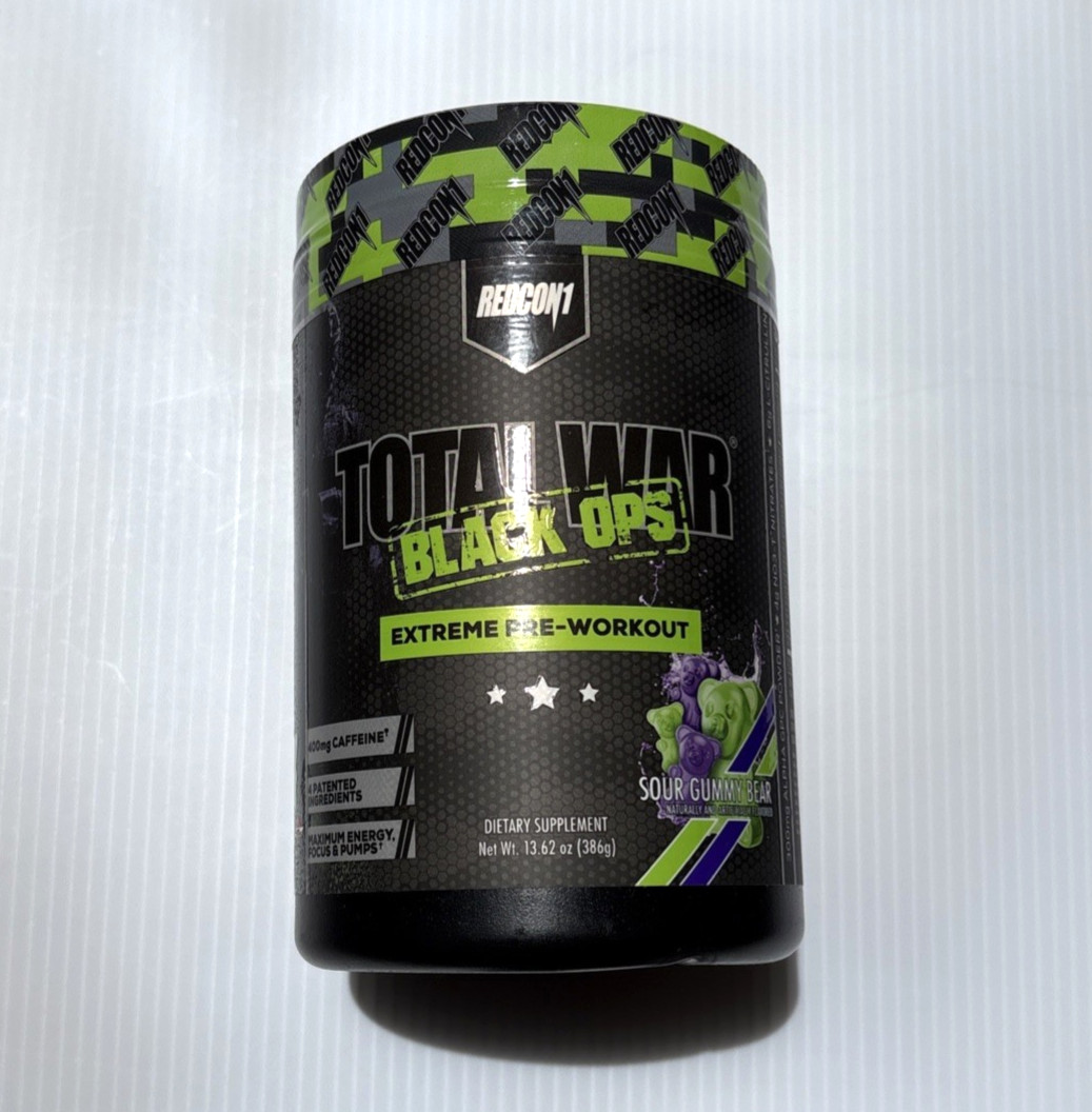 Redcon1 Total War Black Ops Extreme Pre-Workout – Sour Gummy Bear 13.62oz