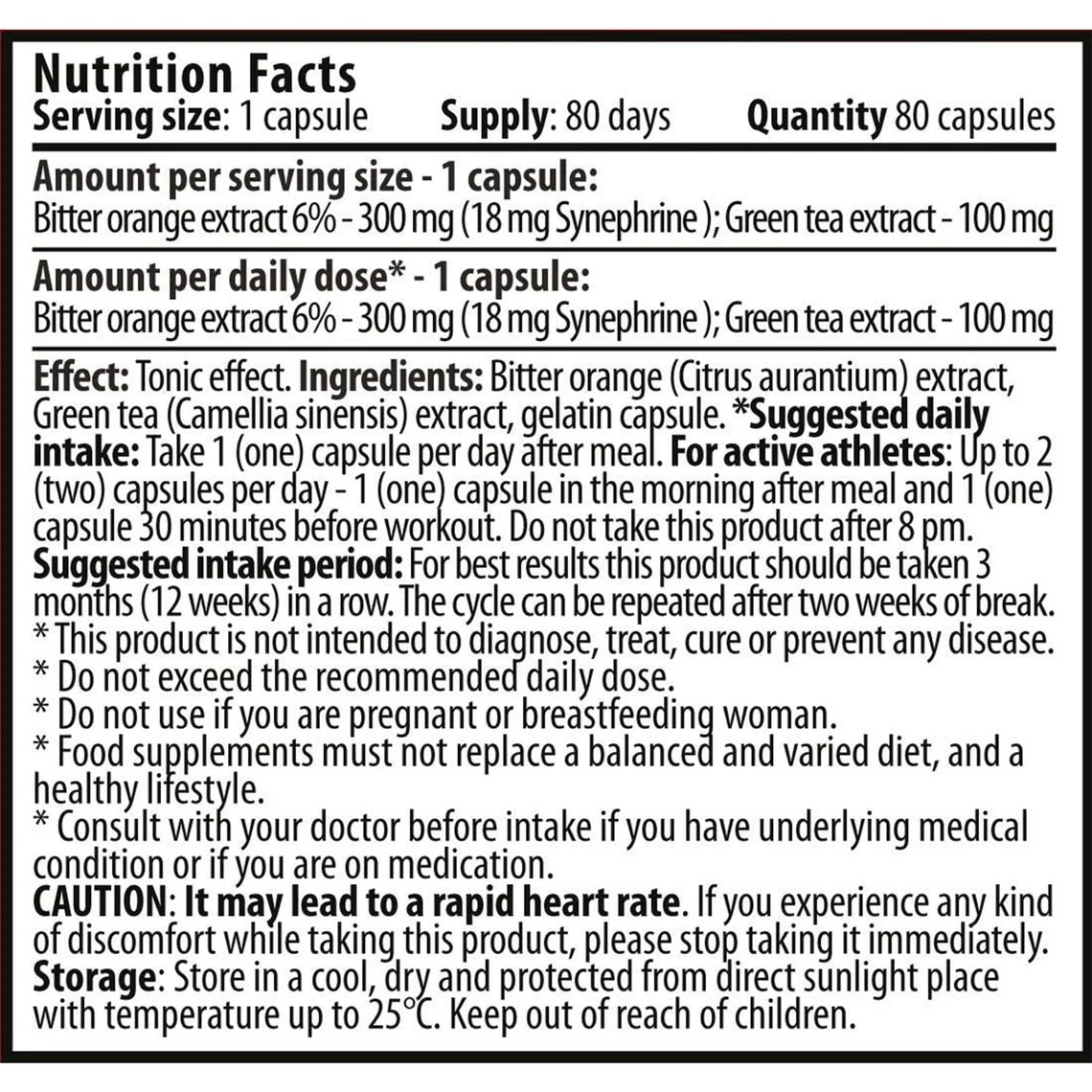 Synephrine Bitter orage + Green tea Fat burner Weight Loss Diet Metabolism