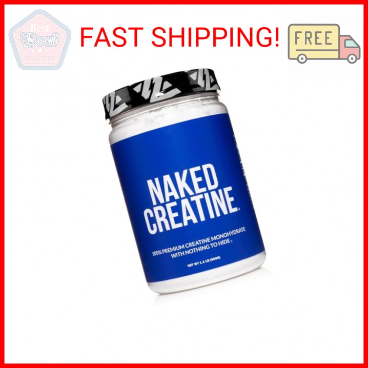 NAKED Pure Micronized Creatine Monohydrate Powder – Unflavored, 500g, 1.1lb Bulk