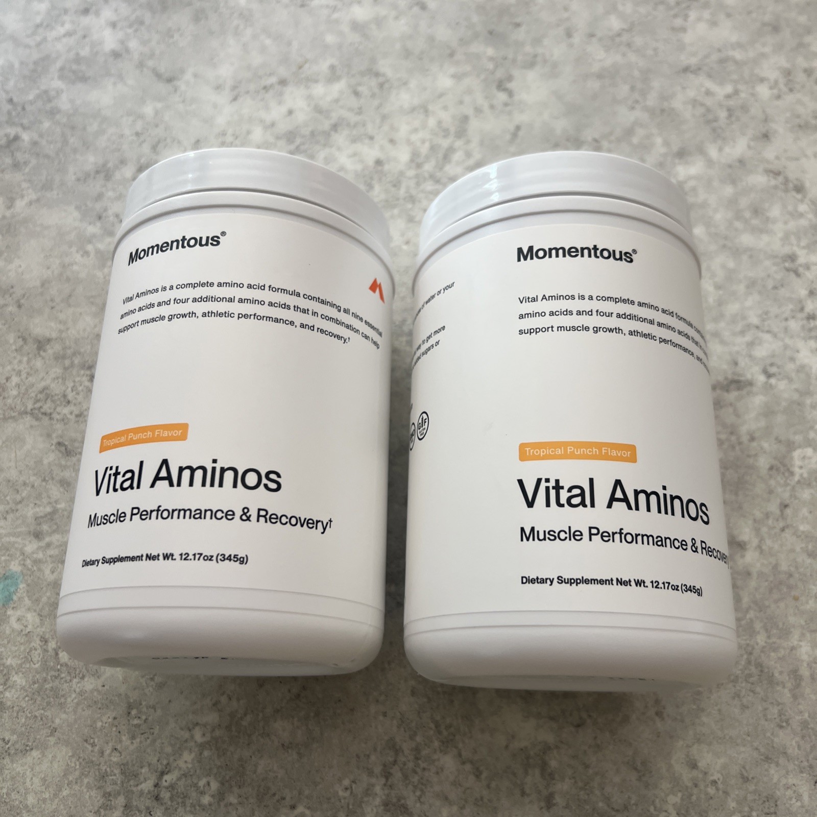2X Vital Aminos Powder Supplement – BCAA & EAA – Tropical Punch – NSF Certified