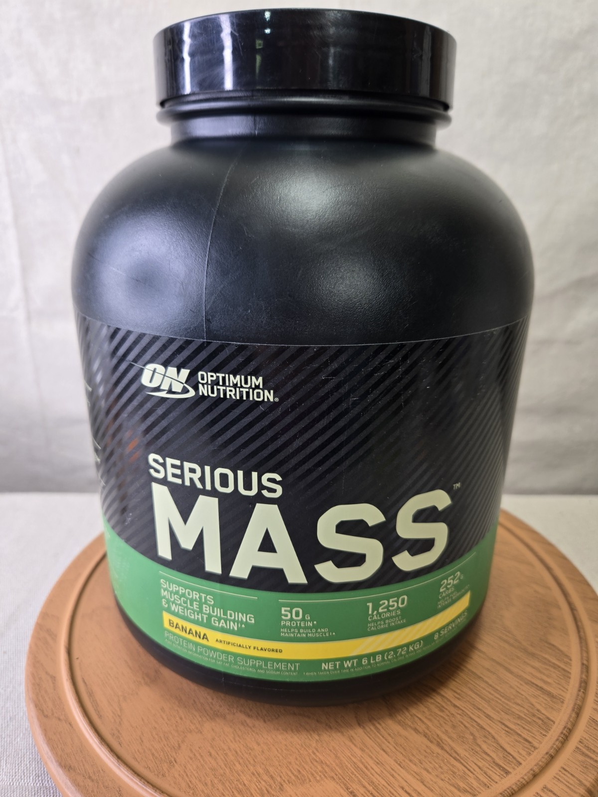 Optimum Nutrition Serious Mass Weight Gainer Protein Powder Banana. 6lb. 10/27