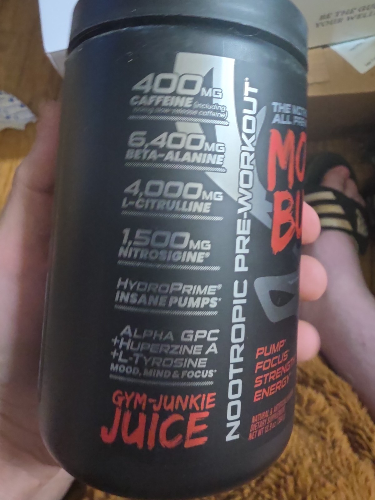 BUCKED UP MOTHER BUCKER PRE-WORKOUT Pump Focus Energy Gym Junkie Flavor