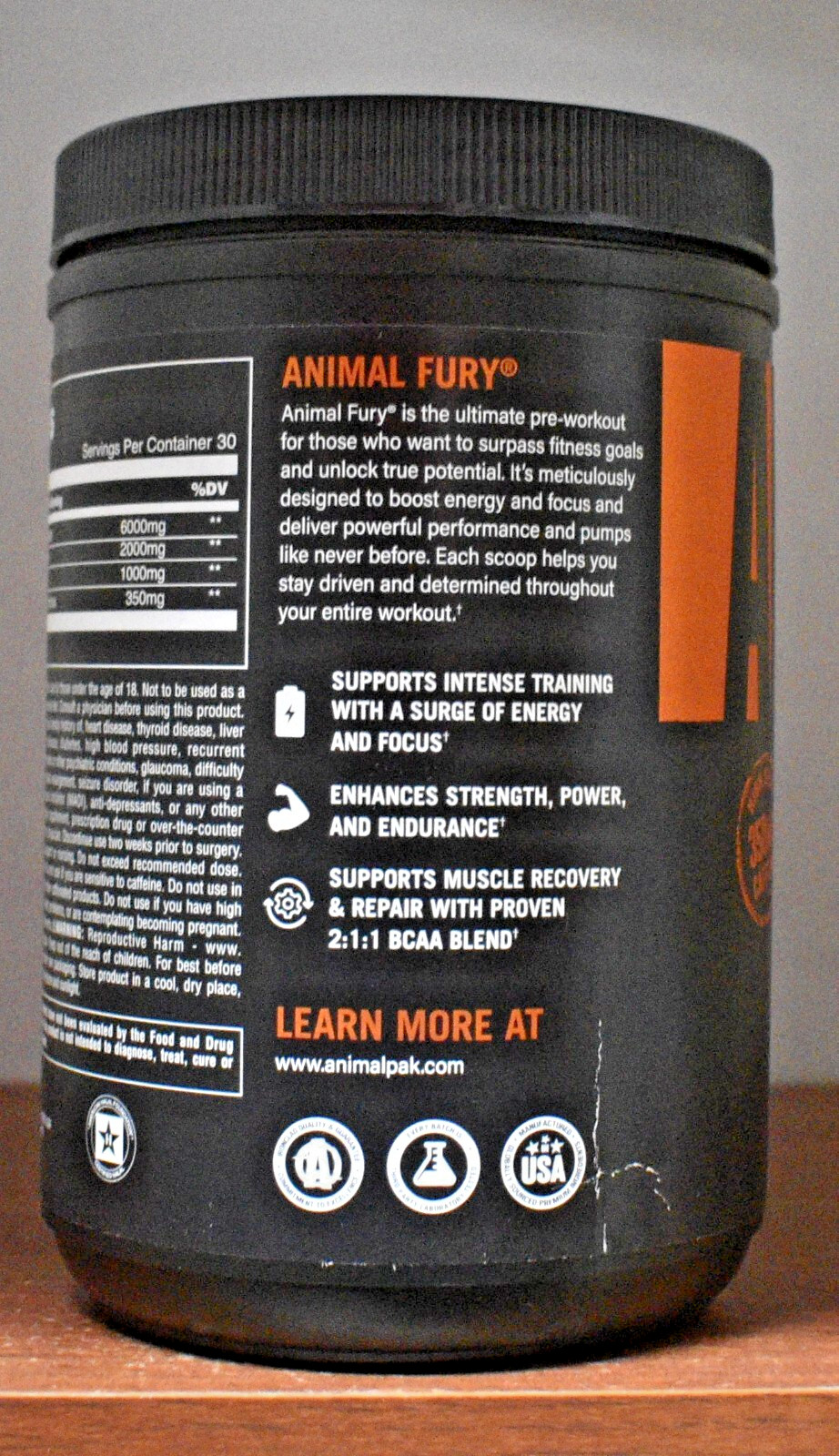 Universal Nutrition Animal Fury Kiwi Lime 30 Servings Pre-Workout Stack
