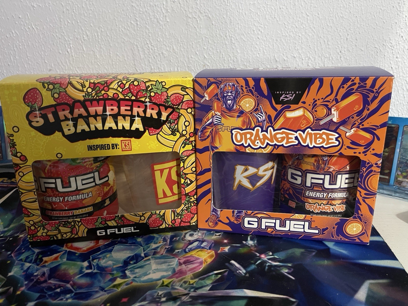 Gfuel Ksi Strawberry Banana & Orange Vibe Collectors Boxes opened.description 👇