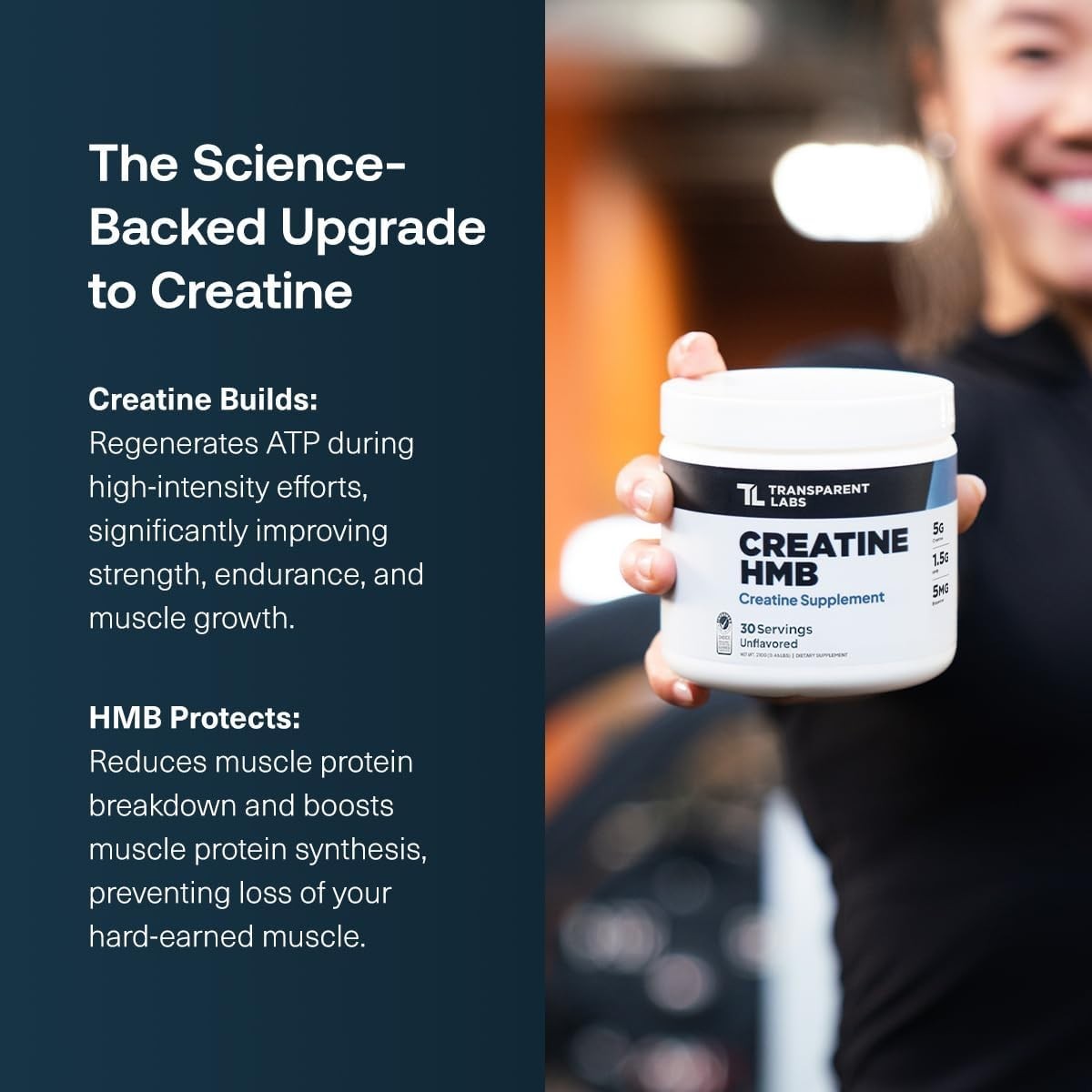 Creatine HMB – Creatine Monohydrate Powder with HMB for Muscle Growth, Increa…