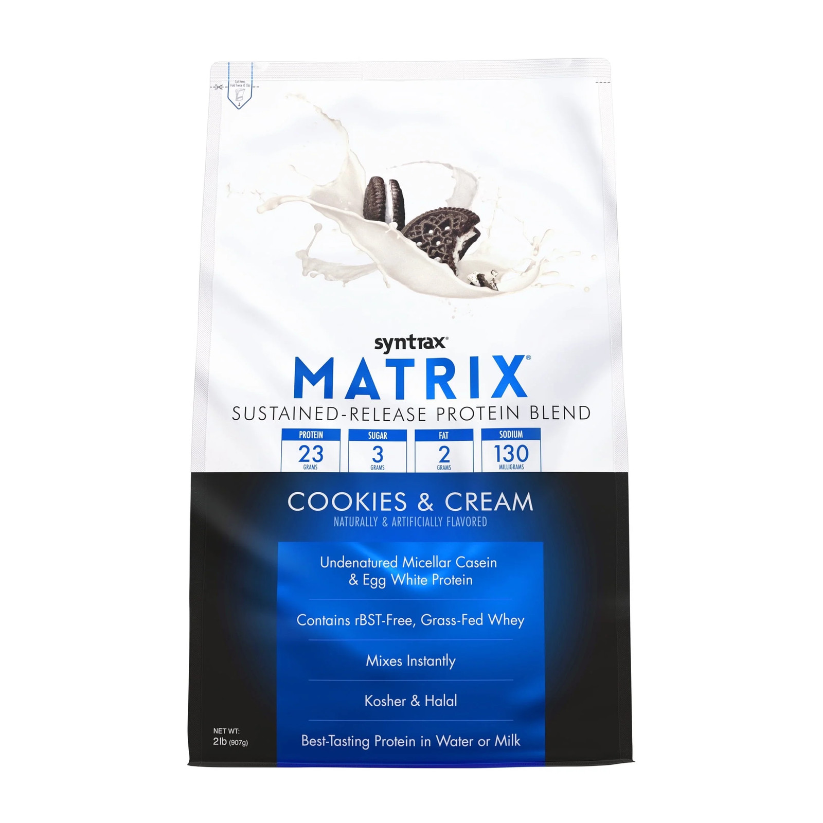 Matrix Peanut Butter Cookie Sustained‑Release Protein Powder Blend 2 Lb with Rea