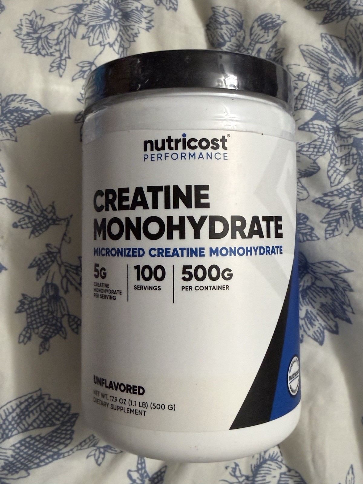 Nutricost Pure Creatine Monohydrate 500 Gram Powder Exp 8/2028 Unflavored