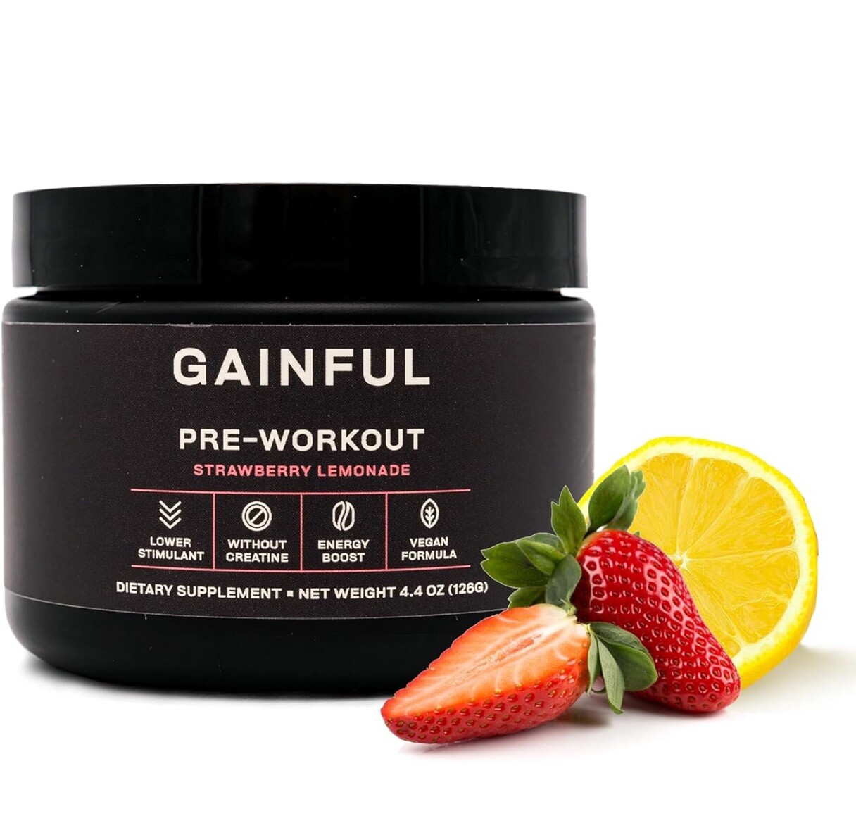 Pre Workout Powder Caffeinated w/ Theanine, Citrulline, BCAA’s – 1 Month Supply