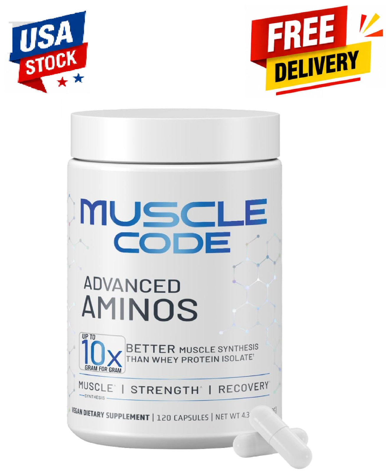 NAUTILUS Muscle Code Essential Amino Acid Capsules – Muscle Synthesis & Repair &