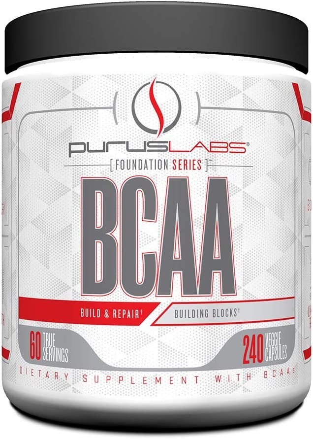 Purus Labs BCAA – 2:1:1 Leucine, Valine, Isoleucine – Build & Repair- 240 Caps