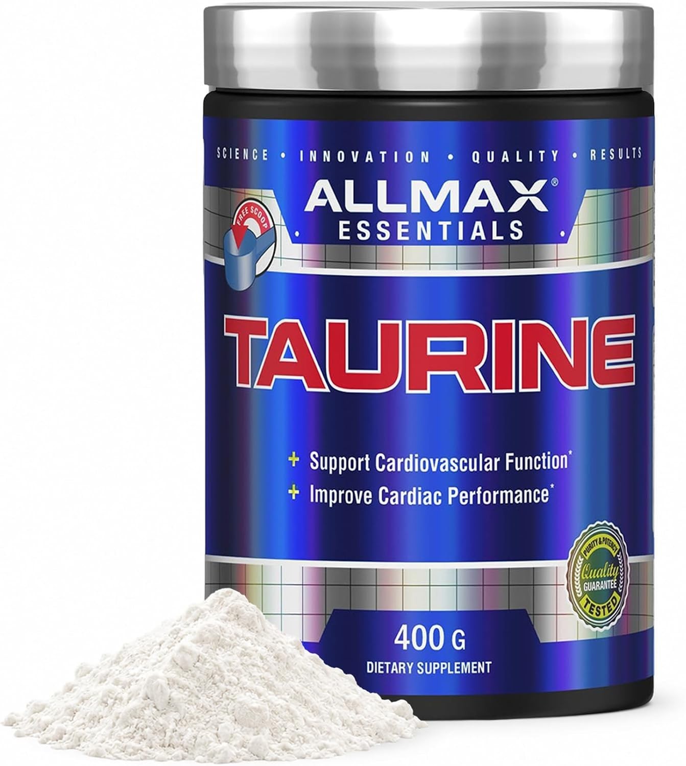 Essentials Taurine – 400 g Powder – Cell Volumizer – Improves Focus & Energy …