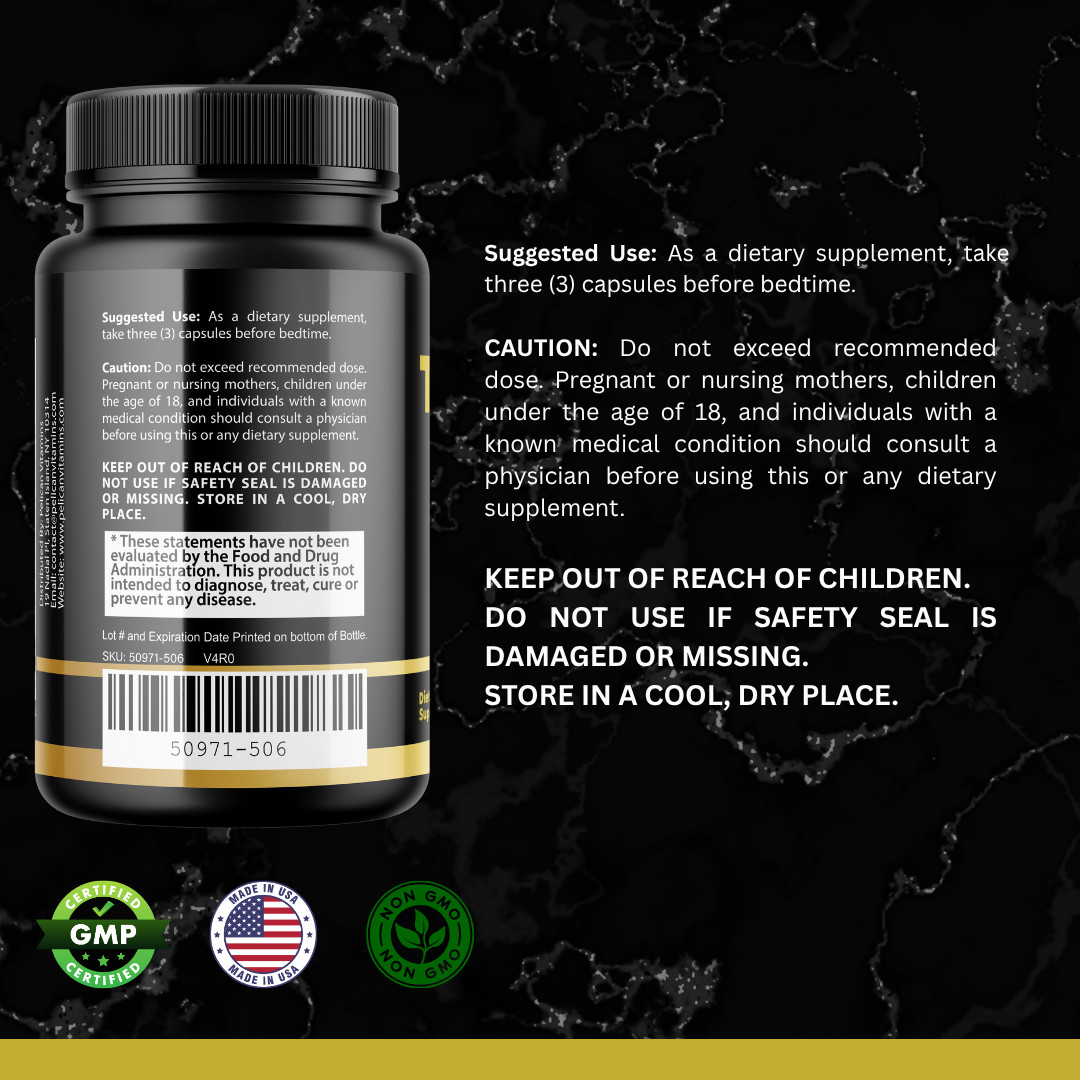 Titanus Black- Bodybuilding & Men’s Health Support- 12 Bottles- 1080 Capsules