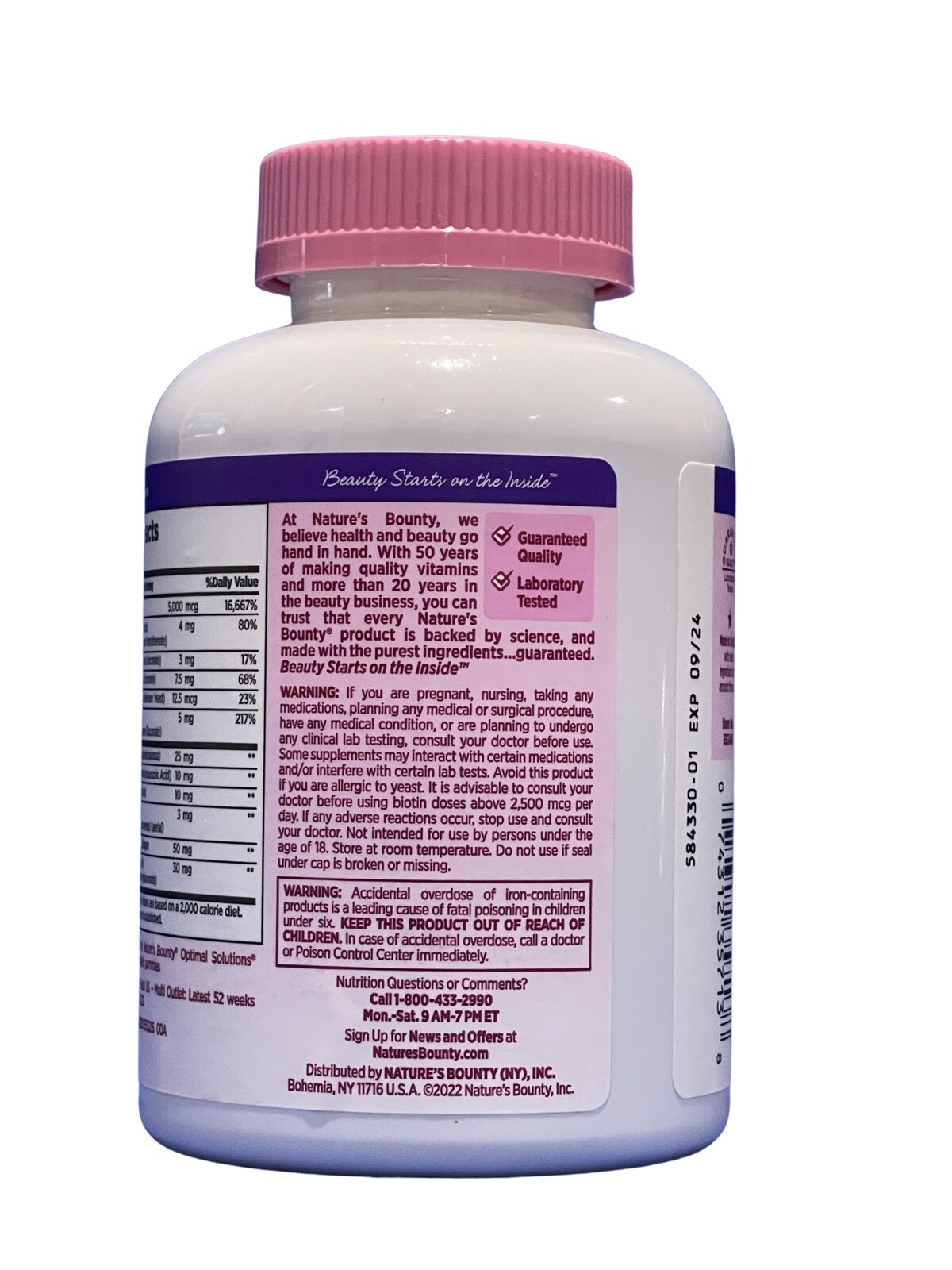 Nature’s Bounty HAIR SKIN and NAILS Multivitamin 5000 mcg Biotin (250 Softgeles)