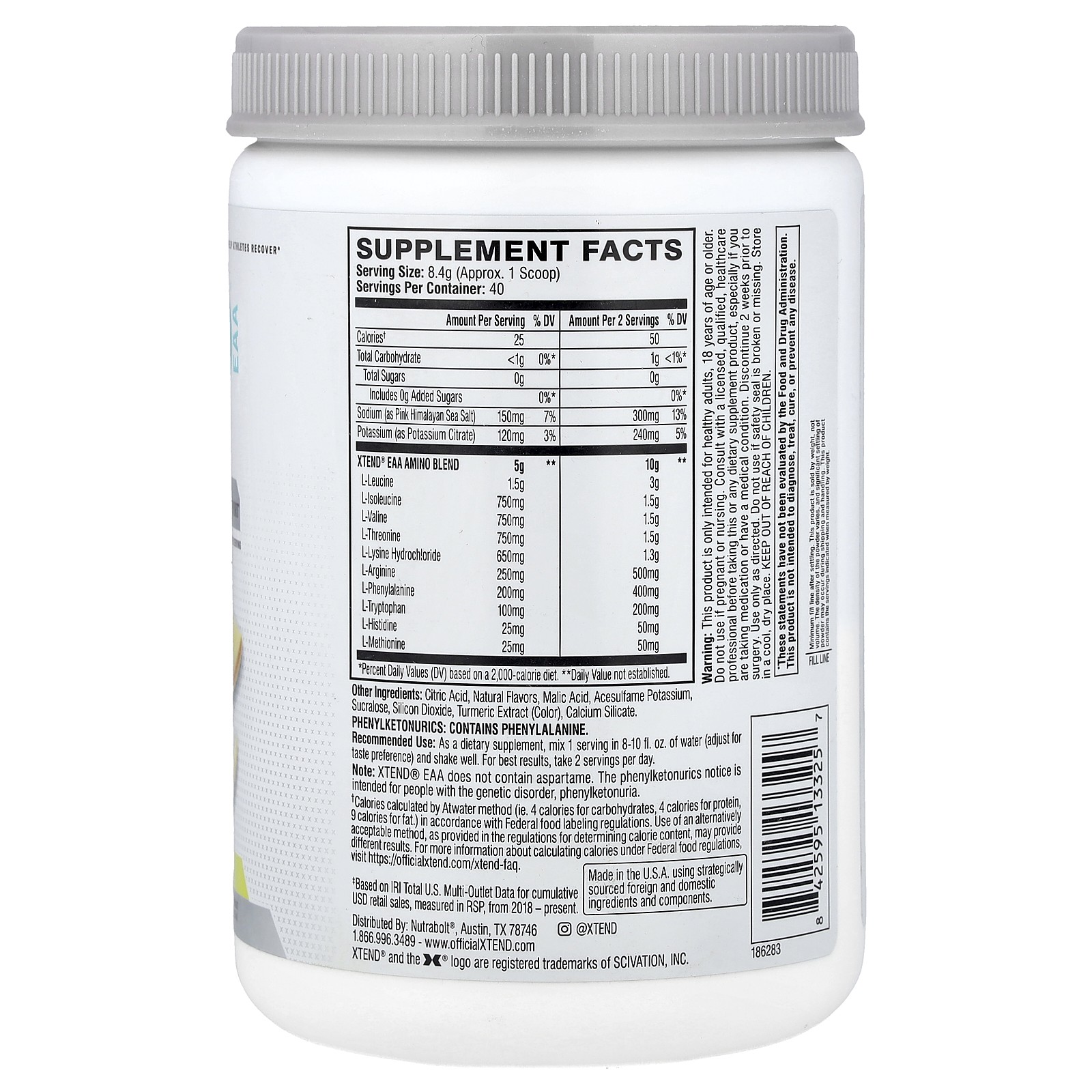 EAA, Lemon Lime, 11.9 oz (336 g)
