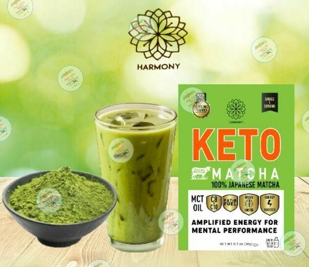 Harmony™Keto Matcha Single Serve To Go Packets 0.7Oz Gluten Free MCT Oil(4 Pack)