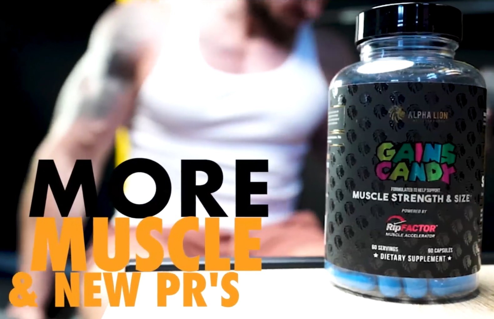 Alpha-Lion GAINS CANDY Fat loss CALORIBURN 60 Capsules ( 30 Serv ) BEST BY 11/26