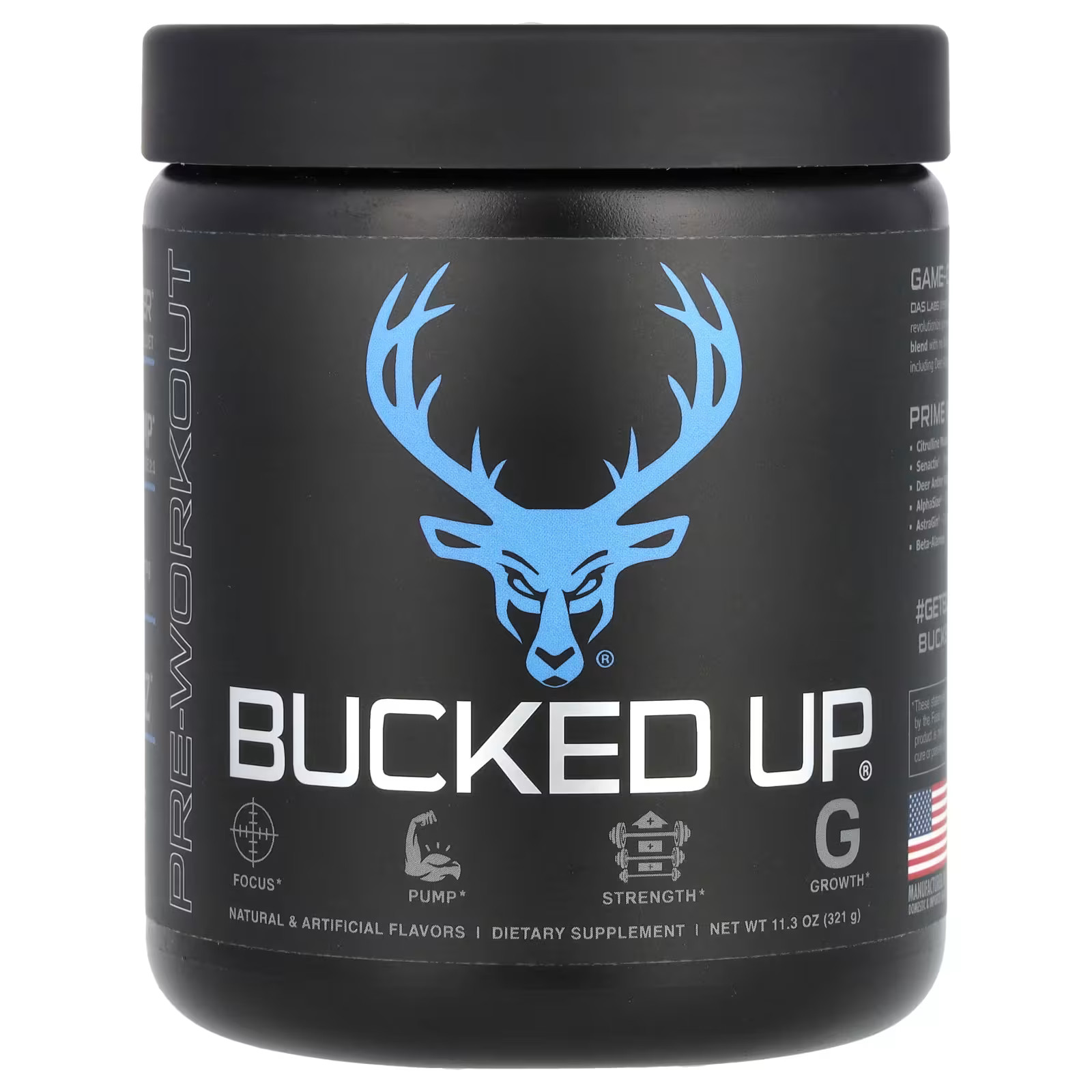 2 X Bucked Up, Pre-Workout, Blue Raz, 11.3 oz (321 g)