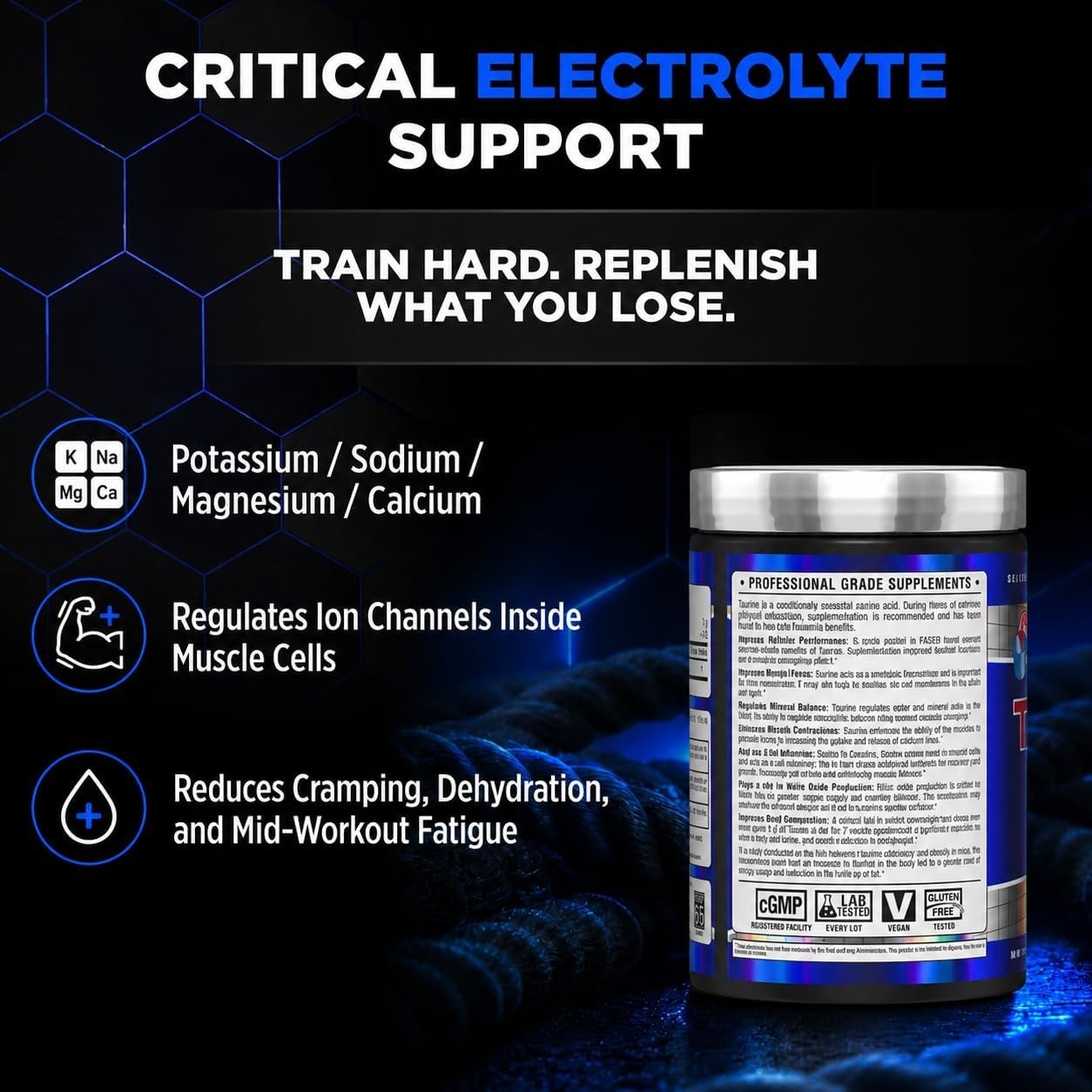 Essentials Taurine – 400 g Powder – Cell Volumizer – Improves Focus & Energy …