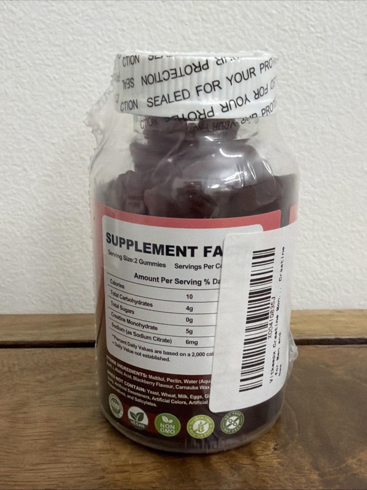 Vitkeepx Creatine Monohydrate Gummies 5000mg 90 Count Sugar Free EXP 03/2027