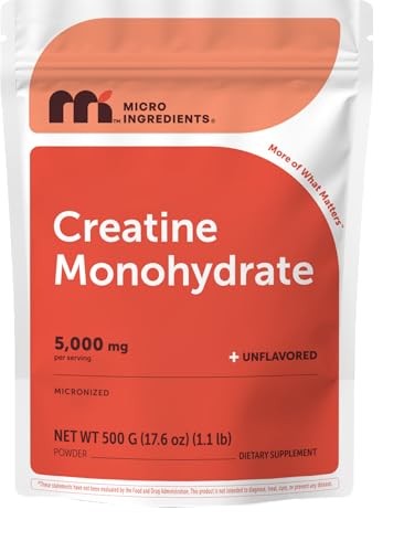 Creatine Monohydrate Powder 500g Micronized Unflavored Vegan Keto