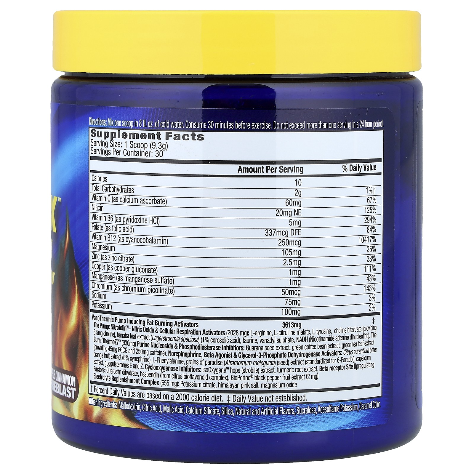 Anadrox Pump & Burn, Pre-Workout Amplifier, Apple Cinnamon Fireblast, 9.84 oz