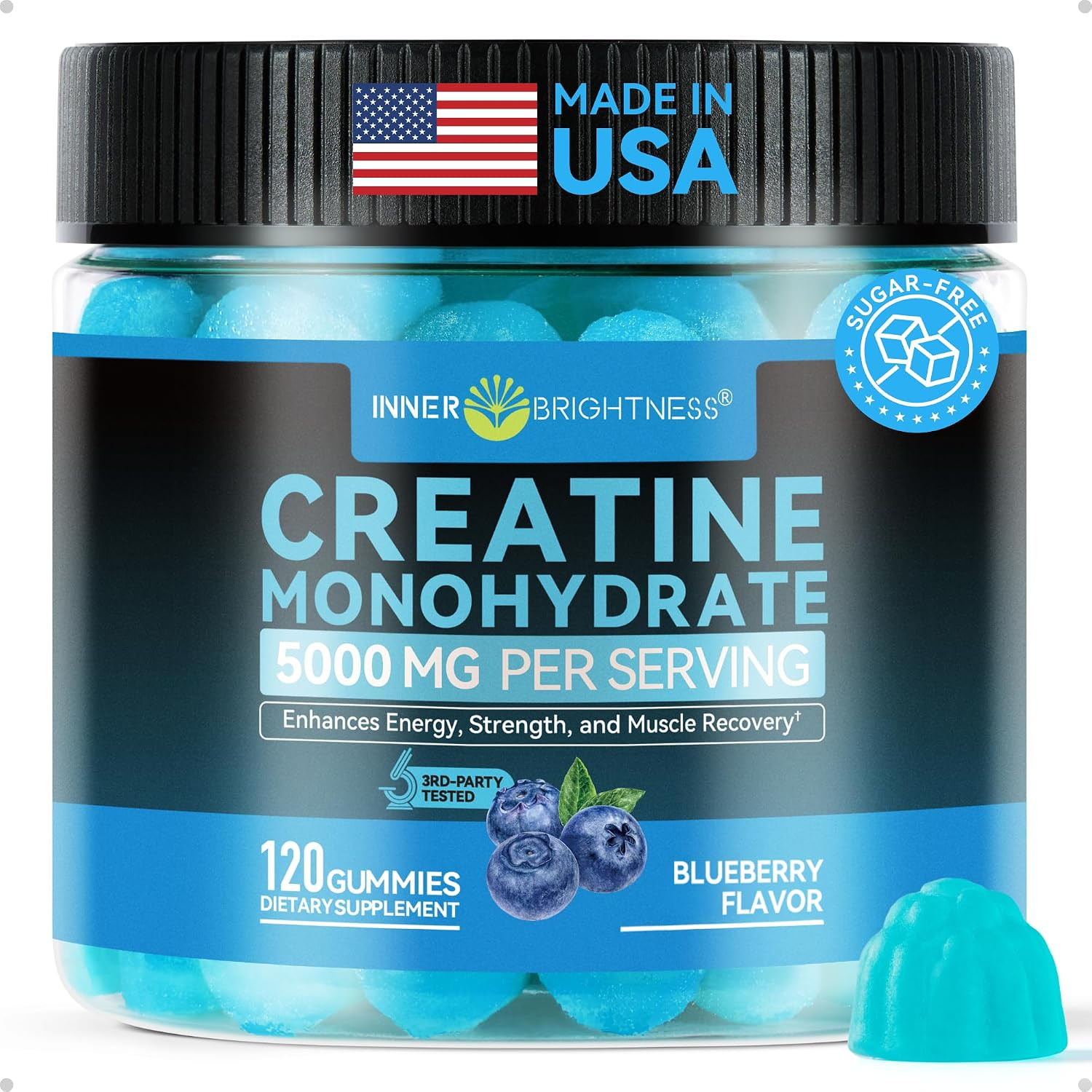 Creatine Monohydrate Gummies for Men & Women 5000 Mg, 3Rd Party Tested, Creatine