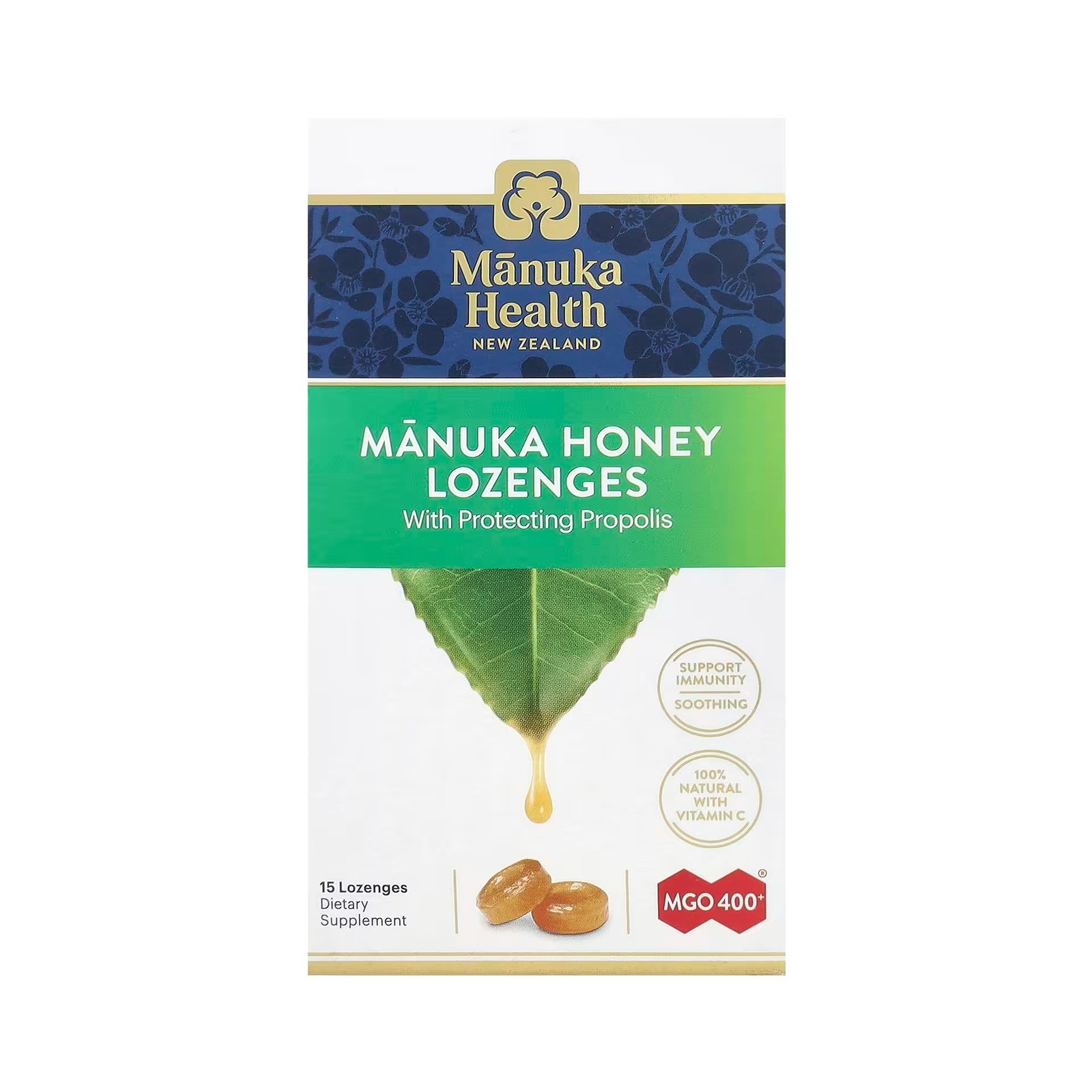 Manuka Health Manuka Honey Lozenges with Propolis 15 Pack 65g