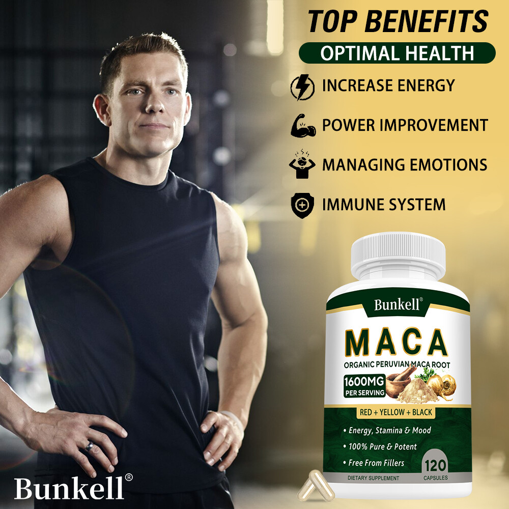 Organic Maca Capsules – Peruvian Naturals Maca Root Powder for Men & Women