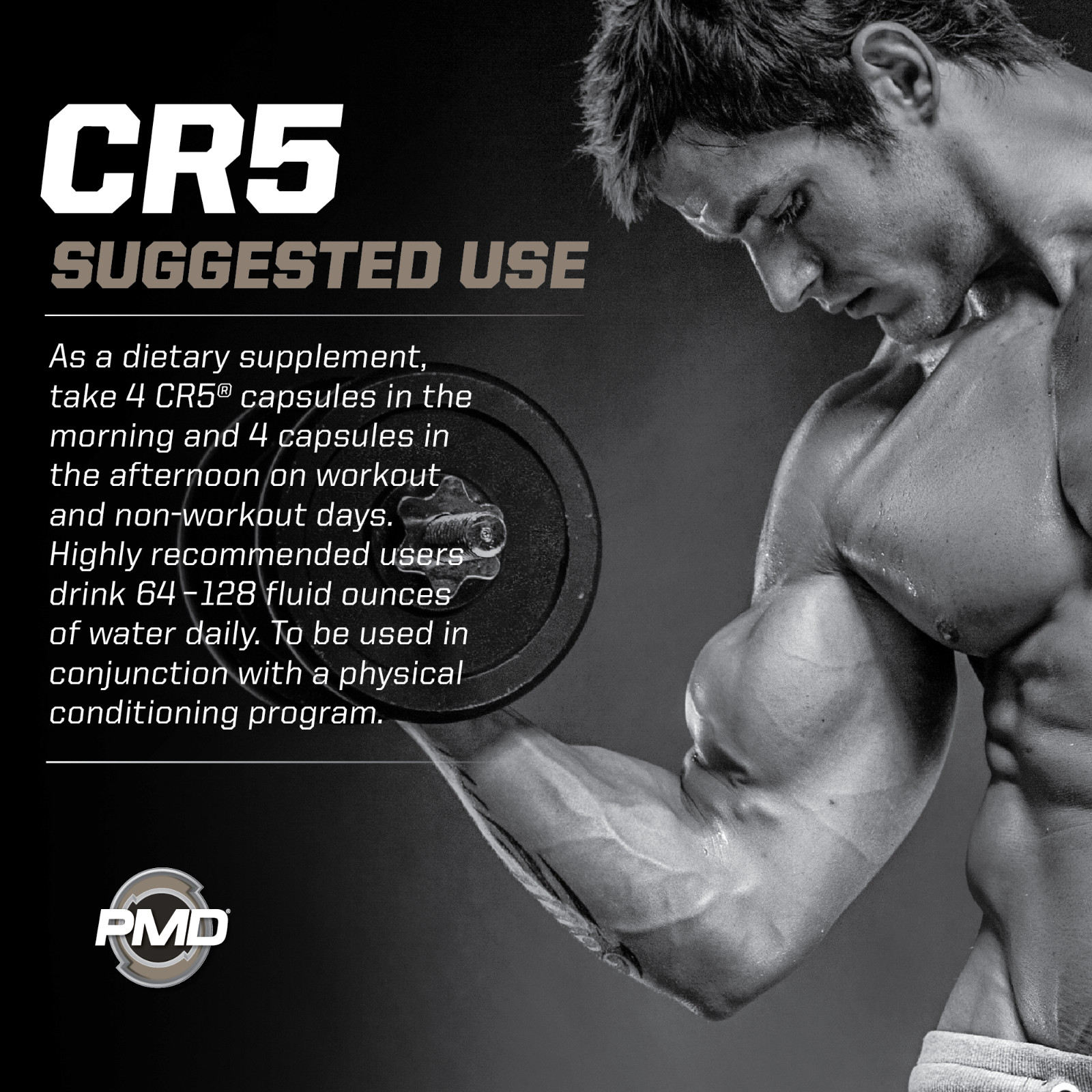 PMD CR5 Creatine Complex – Strength – Power – Muscle and Recovery (240 Capsules)