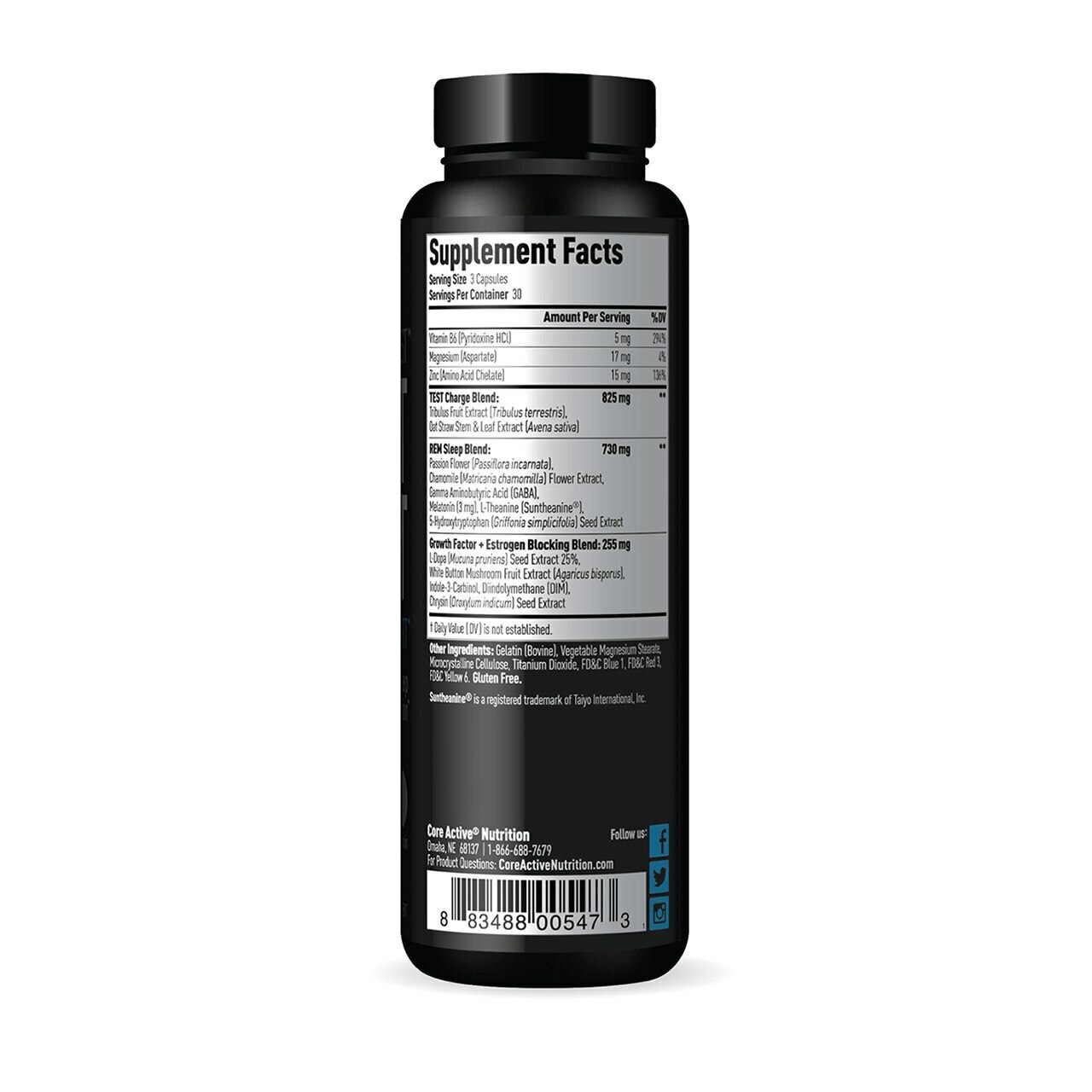 Core Active REM Test P.M. Testosterone Boost – Sleep Inducer and Relaxation