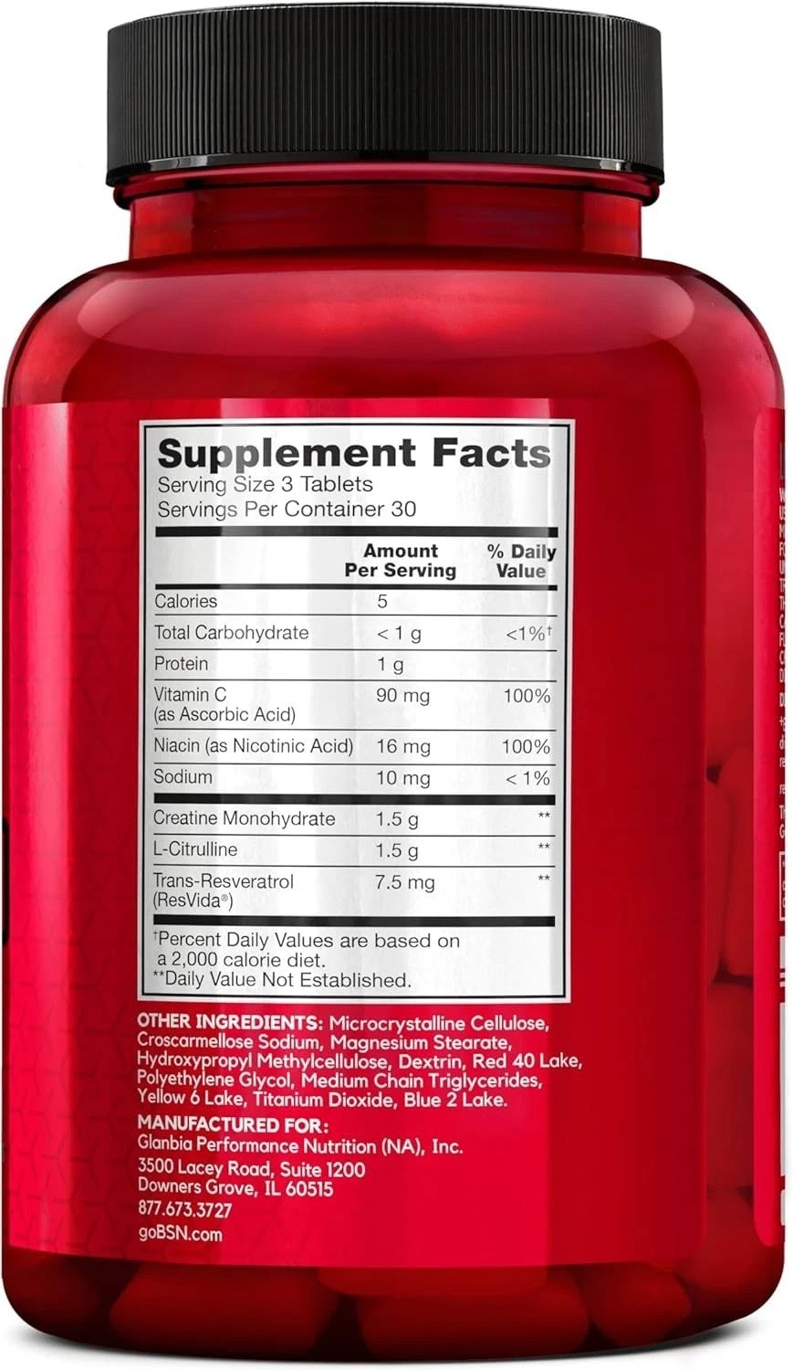 NITRIX 2.0: Nitric Oxide & Creatine Tablets – 90 Count for Enhanced Performance