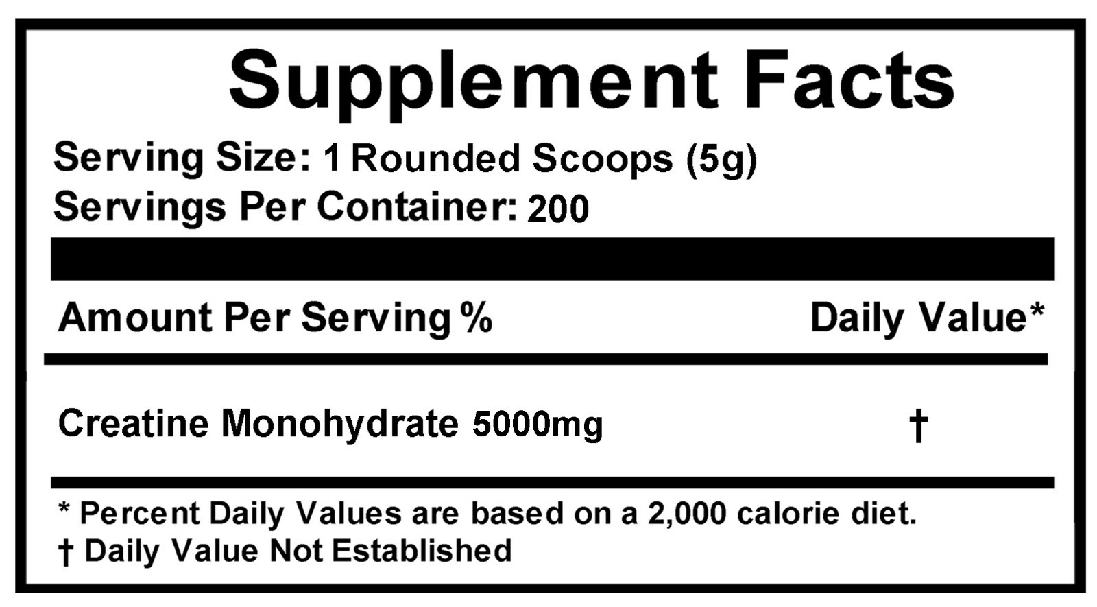 Creatine Monohydrate 100% Pure Powder 1000g (2.2 lb) Micronized