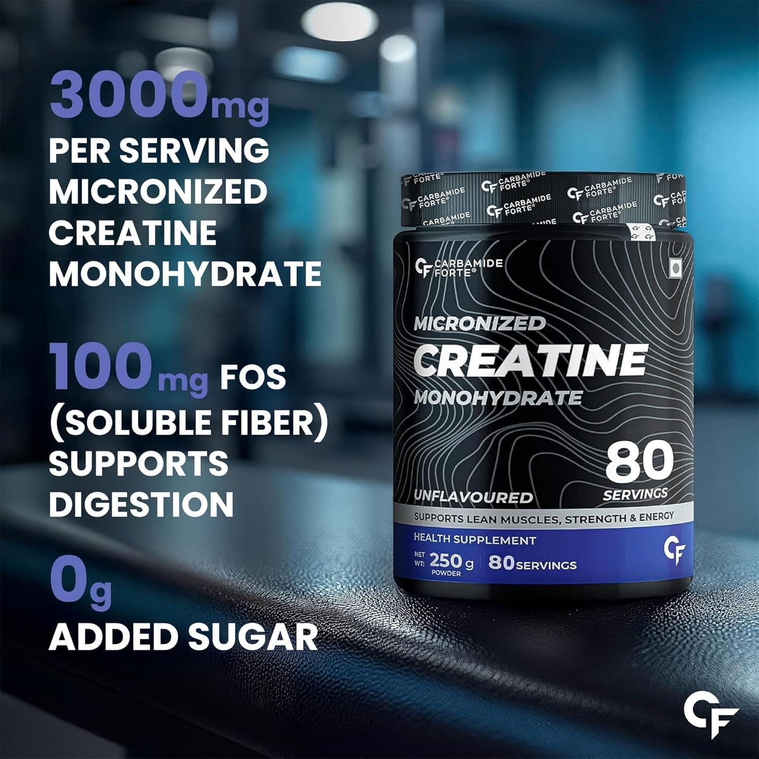 Carbamide Forte Micronized Creatine Monohydrate Powder – Unflavoured 250g