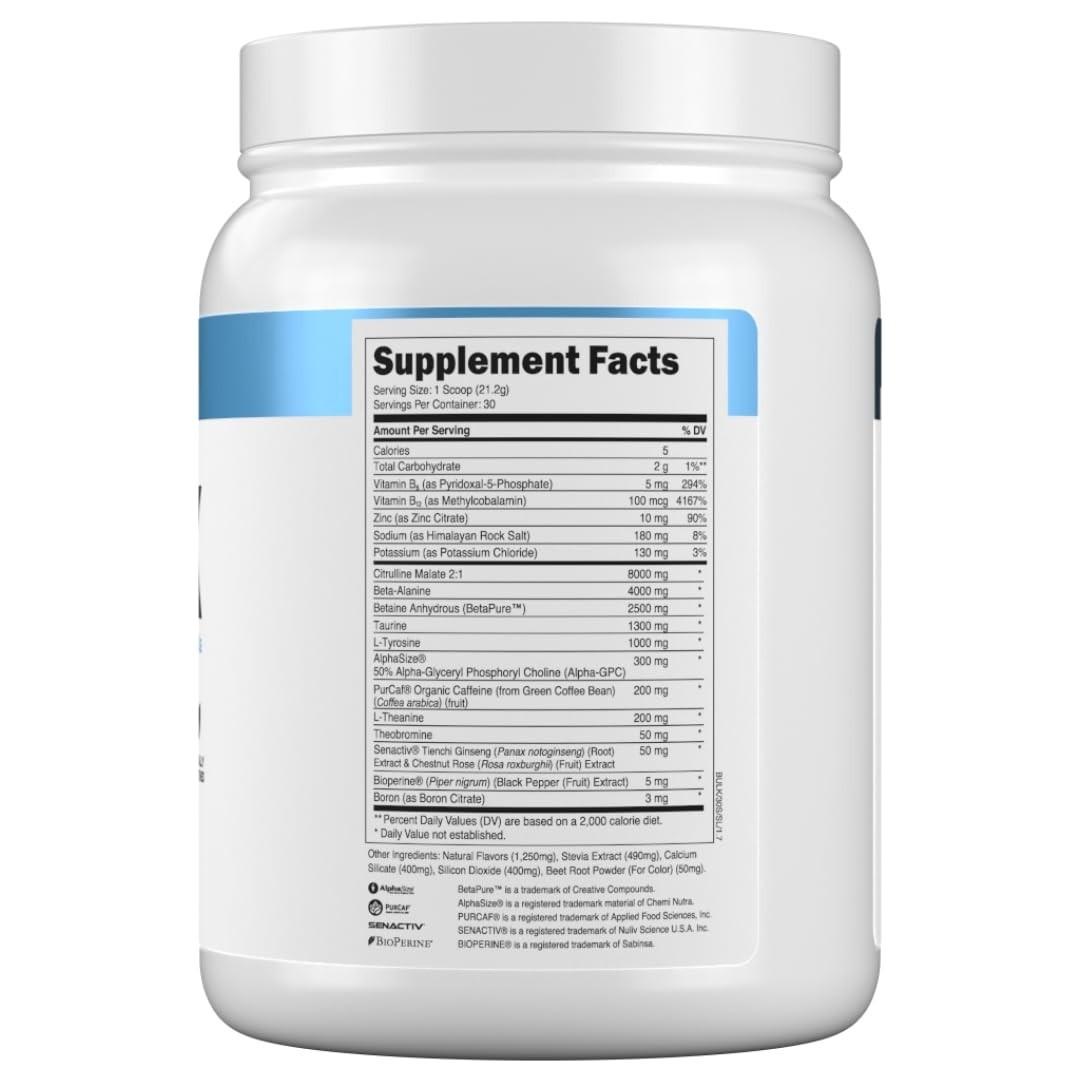 Bulk Pre Workout Powder – Naturally Sweetened Muscle Builder for Men & Women, Be