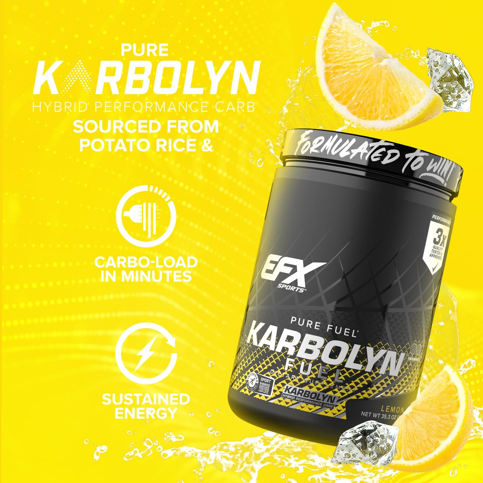 EFX Sports Karbolyn Fuel | Fast-Absorbing Carbohydrate Powder | Carb Load, Su…
