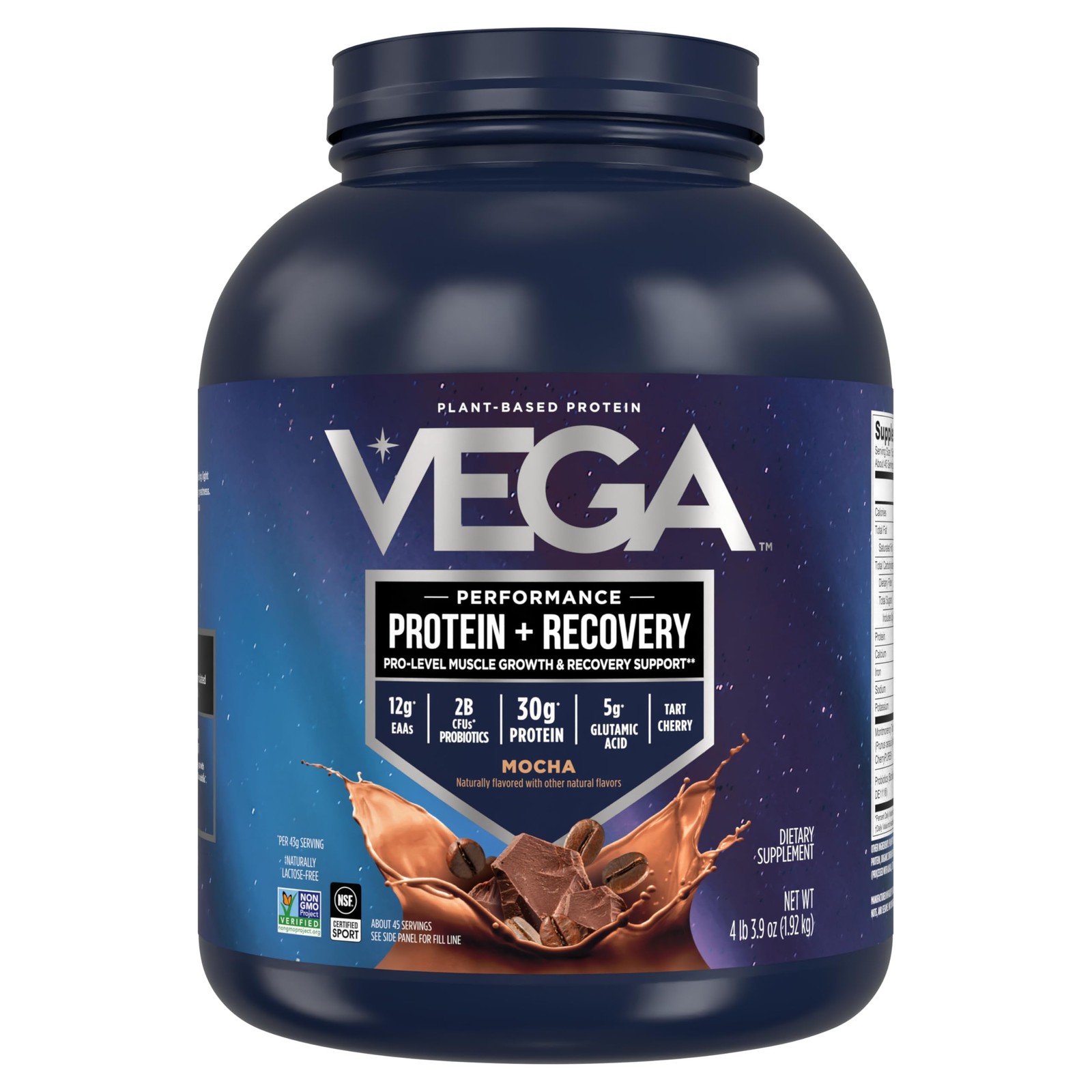 Vega Premium Sport Mocha Protein Powder 30G Plant Based Protein 4.25Lb 45 Ser…