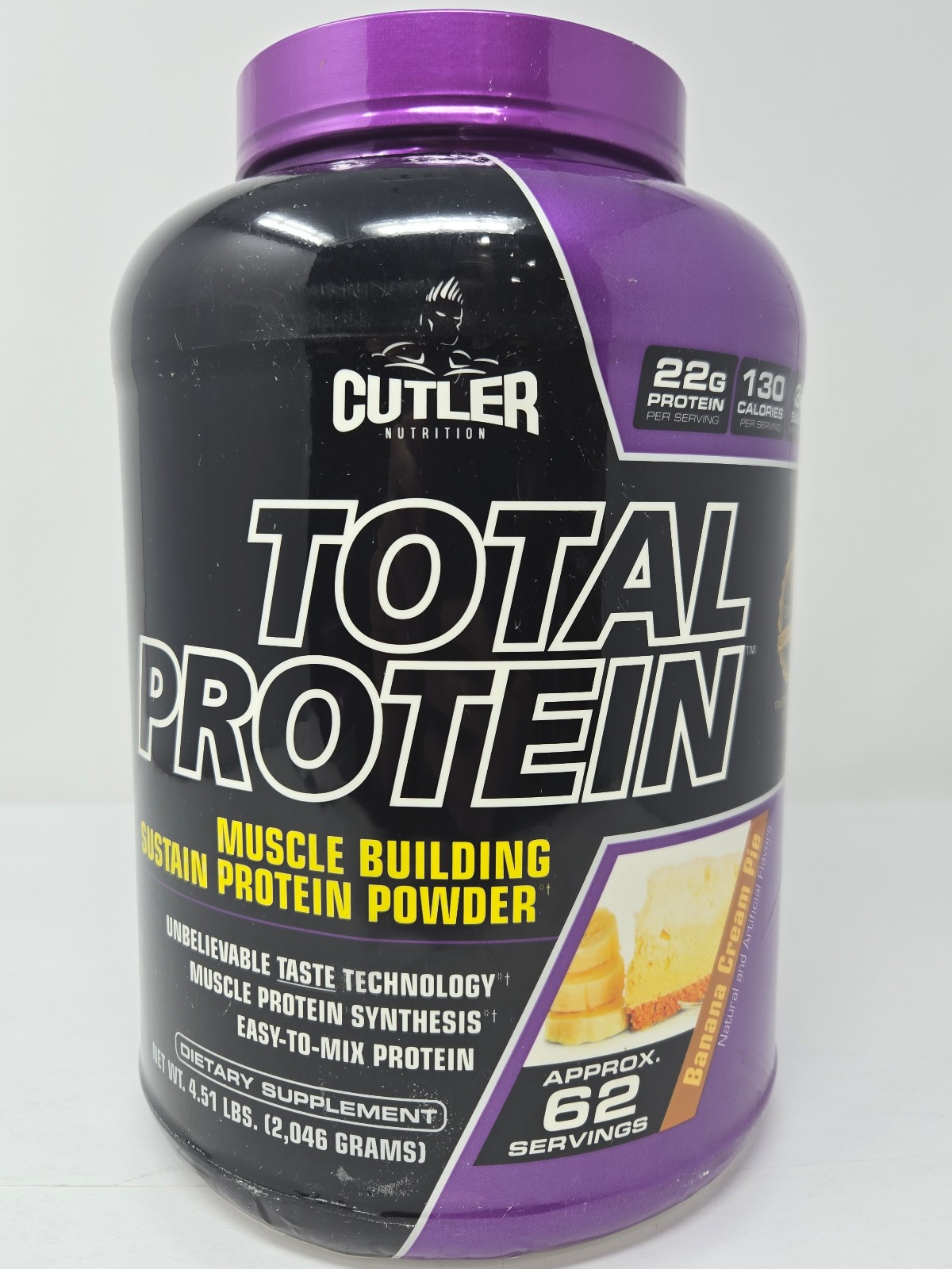 Cutler Nutrition Total Protein Powder – 4.5 lbs (62 Servings) Choose Your Flavor