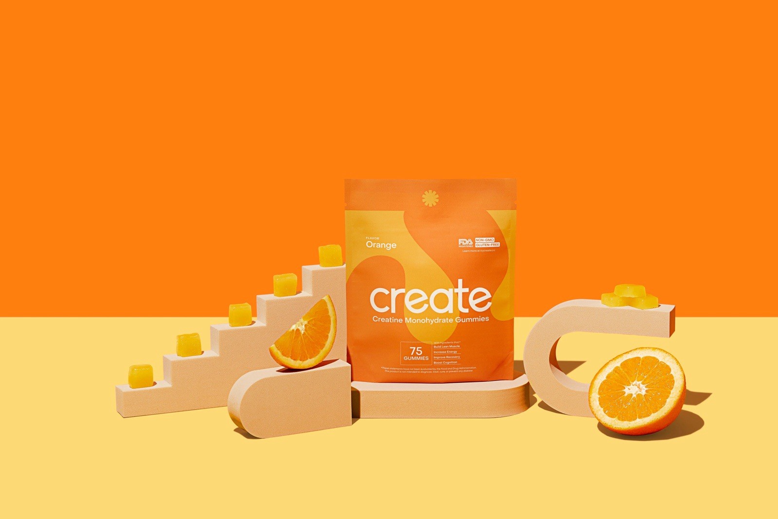 Vegan Creatine Gummies – 90 Count, Watermelon, 1.5g Creatine Each, Gluten-Free