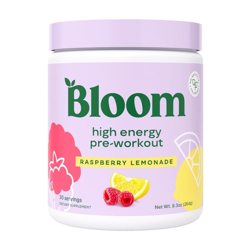 Pre Workout Powder – Raspberry Lemonade, 30 Servings, Beta Alanine, Ginseng, L T