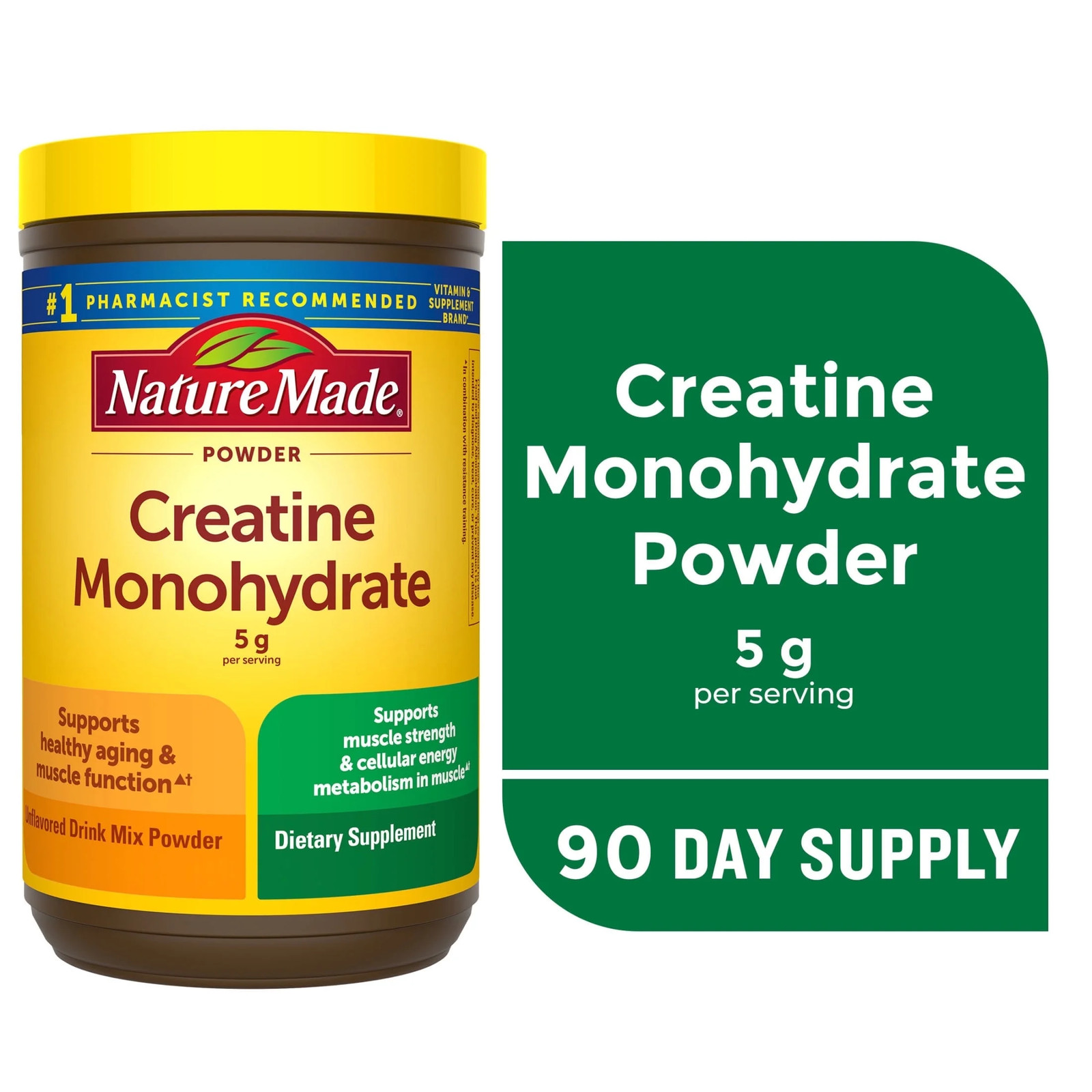 Nature Made Micronized Creatine Monohydrate Drink Mix Powder 5 G per Serving for