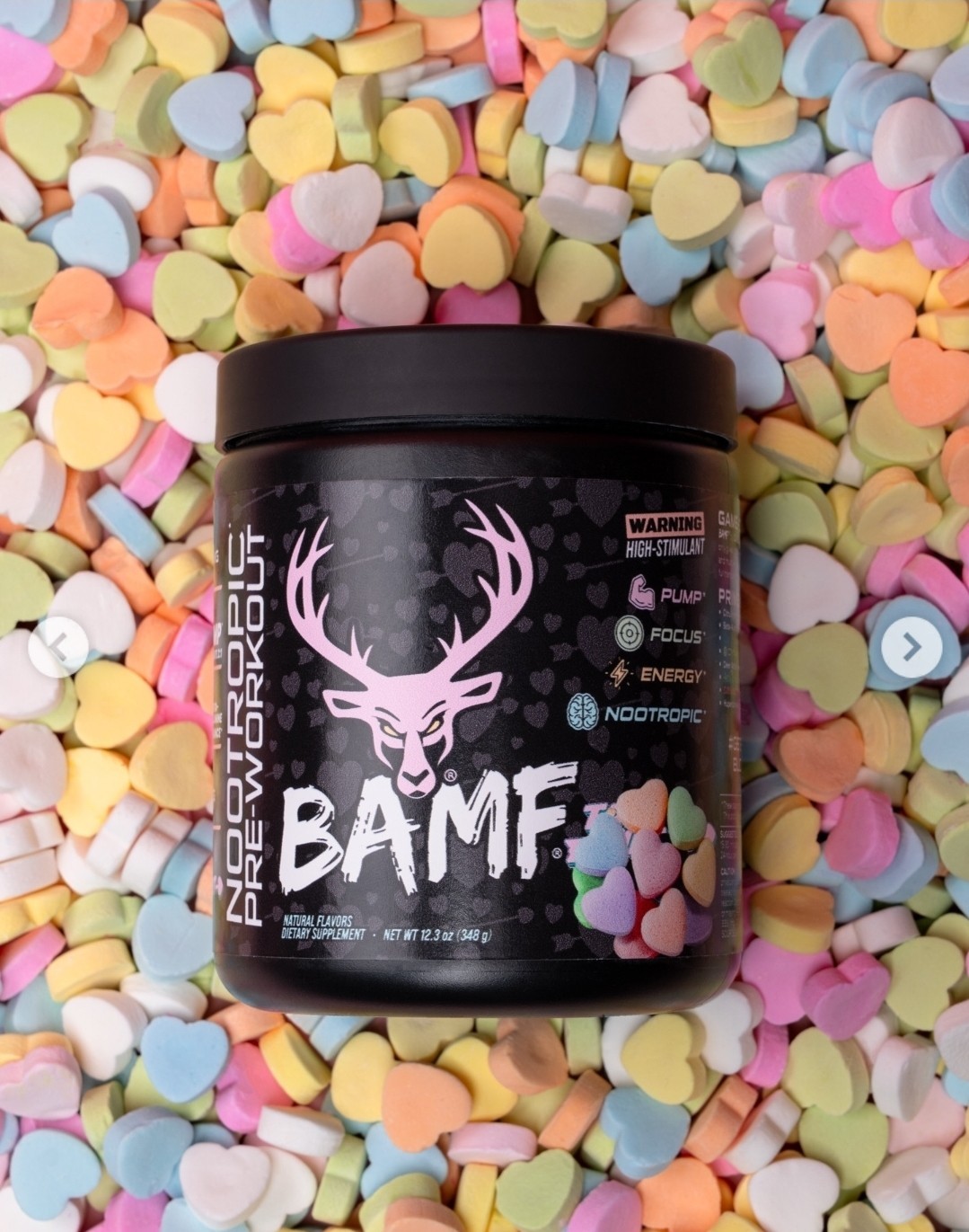 BUCKED UP BAMF High Stimulant Nootropic Pre-Workout TART HEART 30 Serving