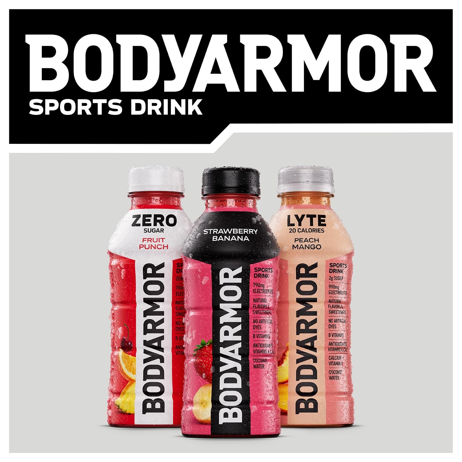 BODYARMOR ZERO Sugar Lemon Lime, Free Sports 16 Ounce (Pack of 12)