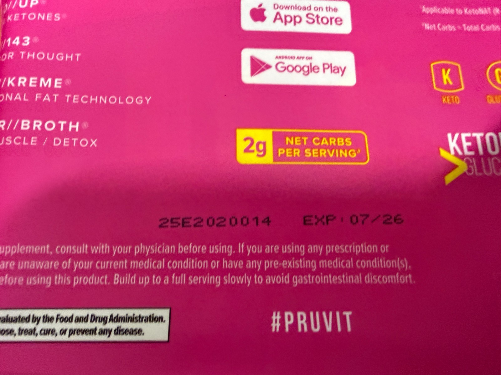 Prüvit Ketones NAT 20 Packets Charged RASPBERRY LIMONADE FREE SHIPP Exp 03/2026