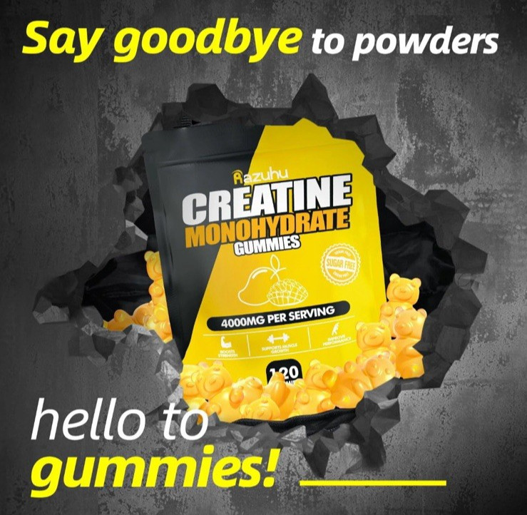 Razuhu Creatine Monohydrate Gummies for Men & Women – Creatine Monohydrate